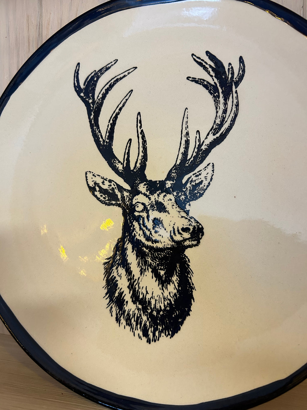 Teller Edelhirsch - auf Bestellung gefertigt