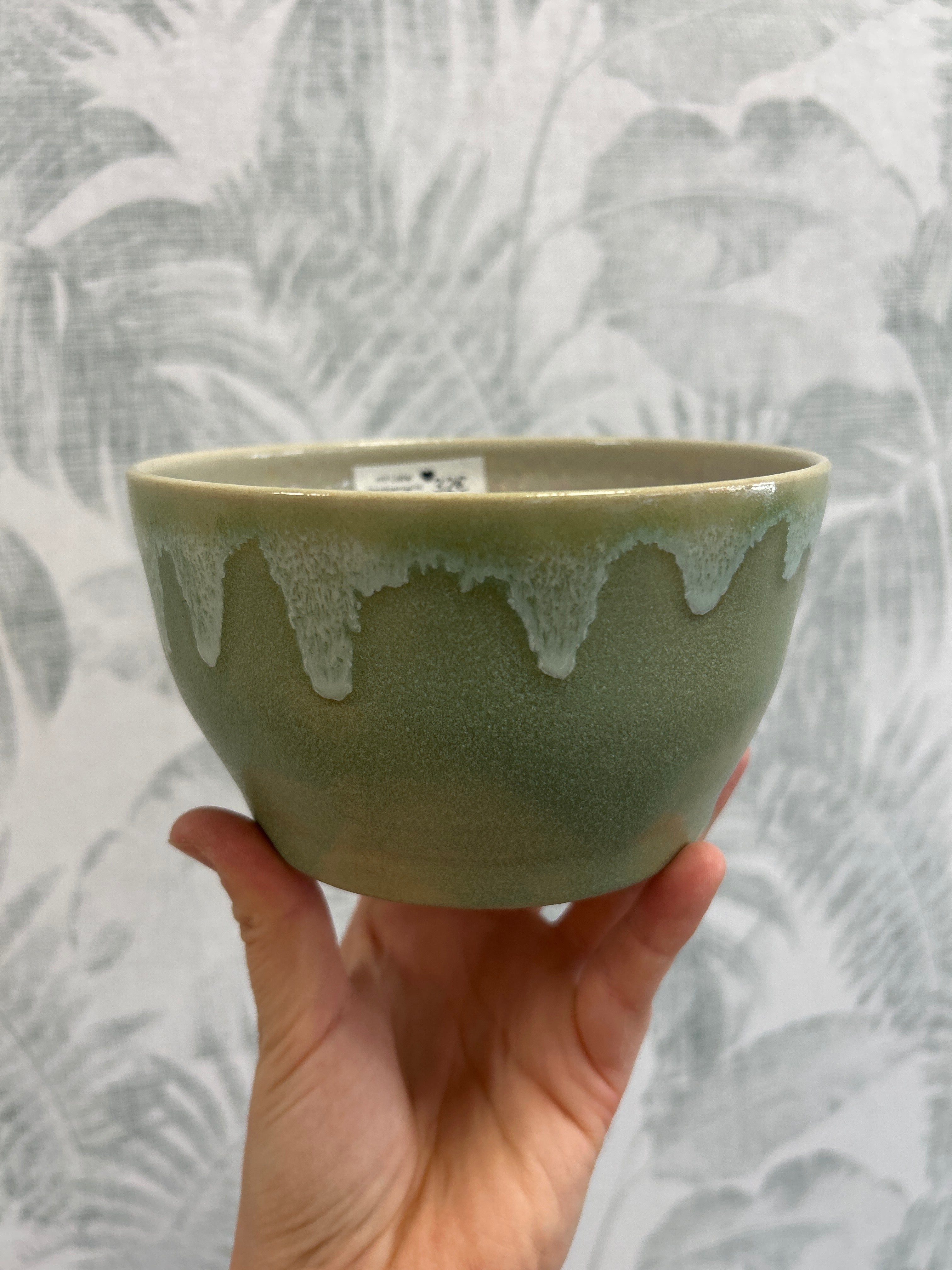 Gianna Ceramics handgemachte Schale Türkis hoch