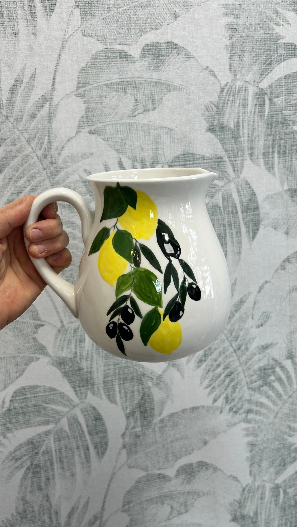 Gianna Ceramics Bauchiger Krug Zitronen