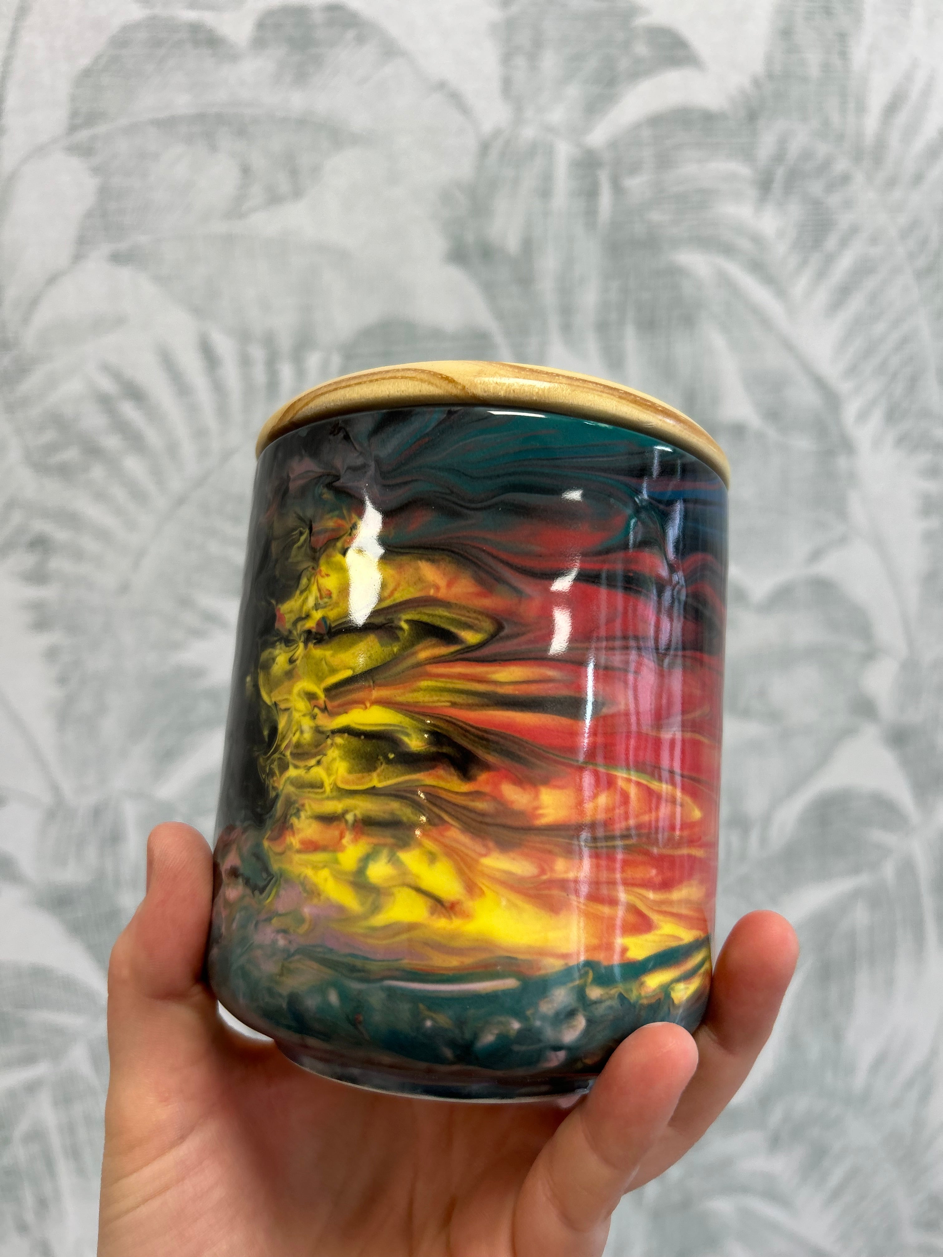 Gianna Ceramics Dose Marmor dunkel