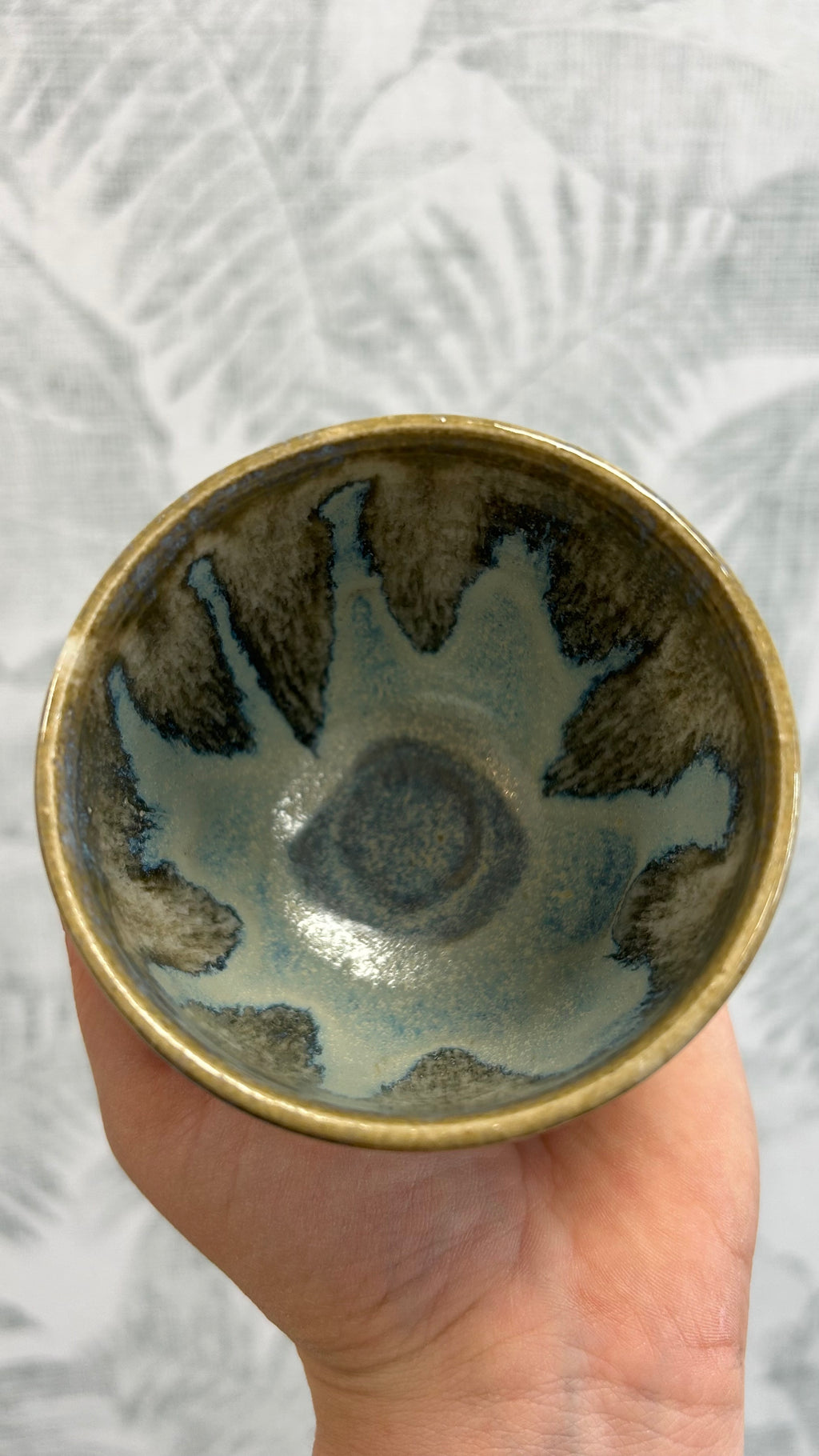Gianna Ceramics handgemachter Kaffeebecher Gletscher 1