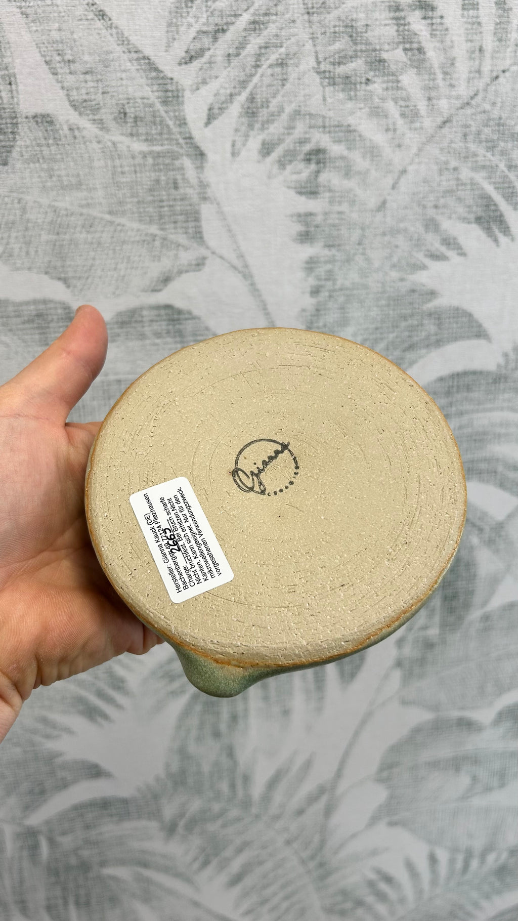 Gianna Ceramics handgemachte Keramikreibe Türkis groß