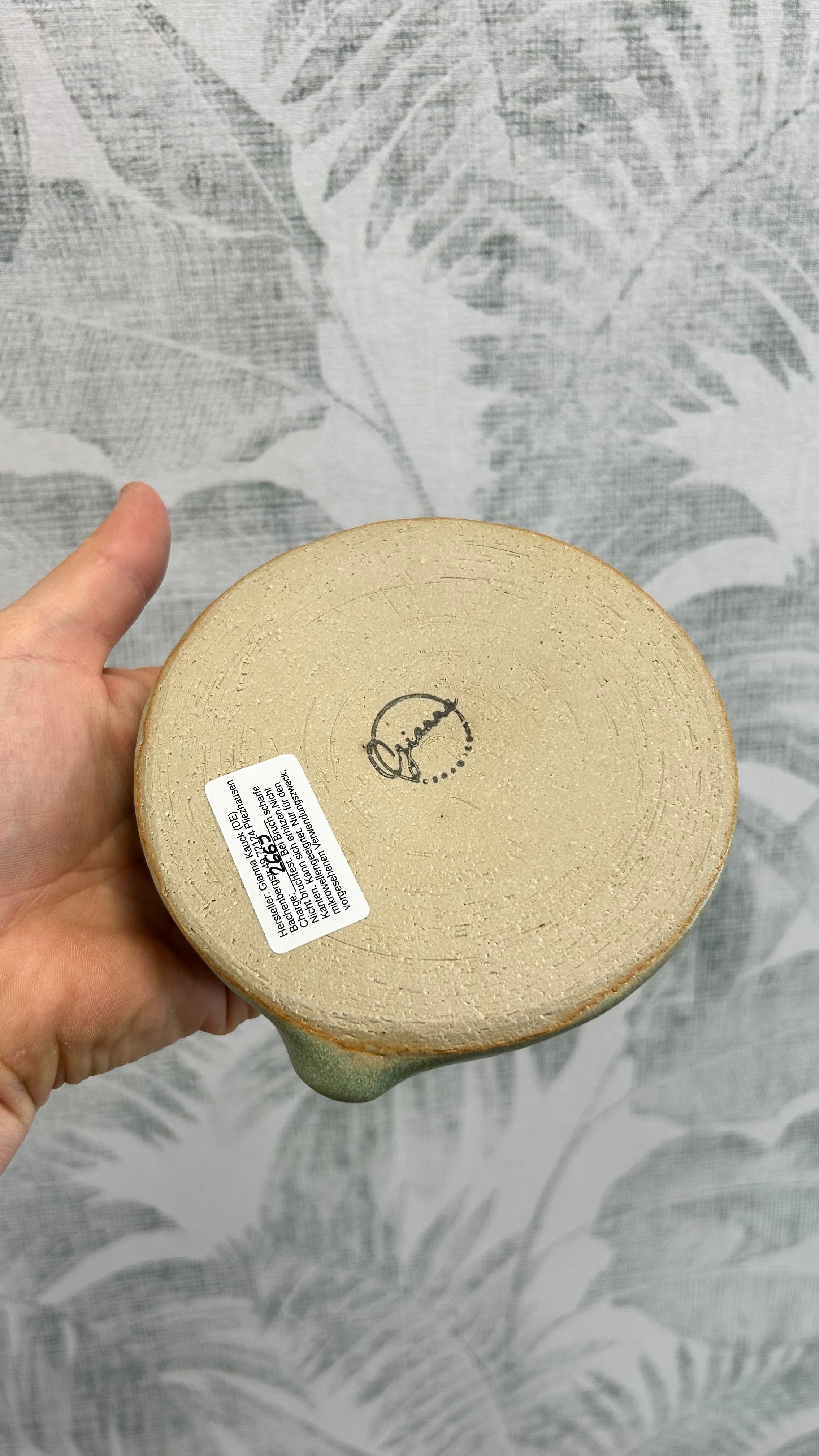 Gianna Ceramics handgemachte Keramikreibe Türkis groß