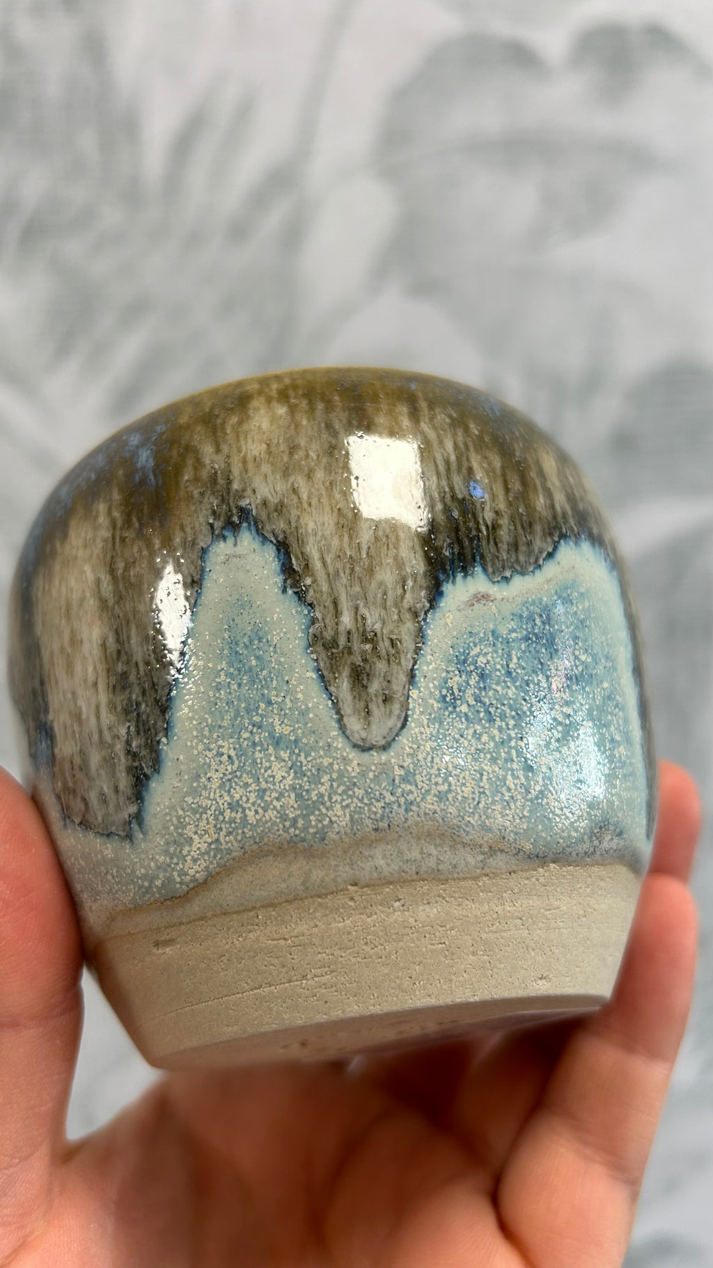 Gianna Ceramics handgemachter Kaffeebecher Gletscher 4