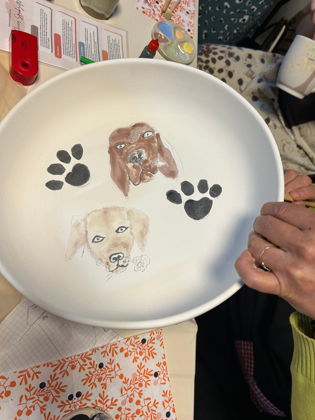 14.03. Keramik bemalen am Nachmittag in Pliezhausen