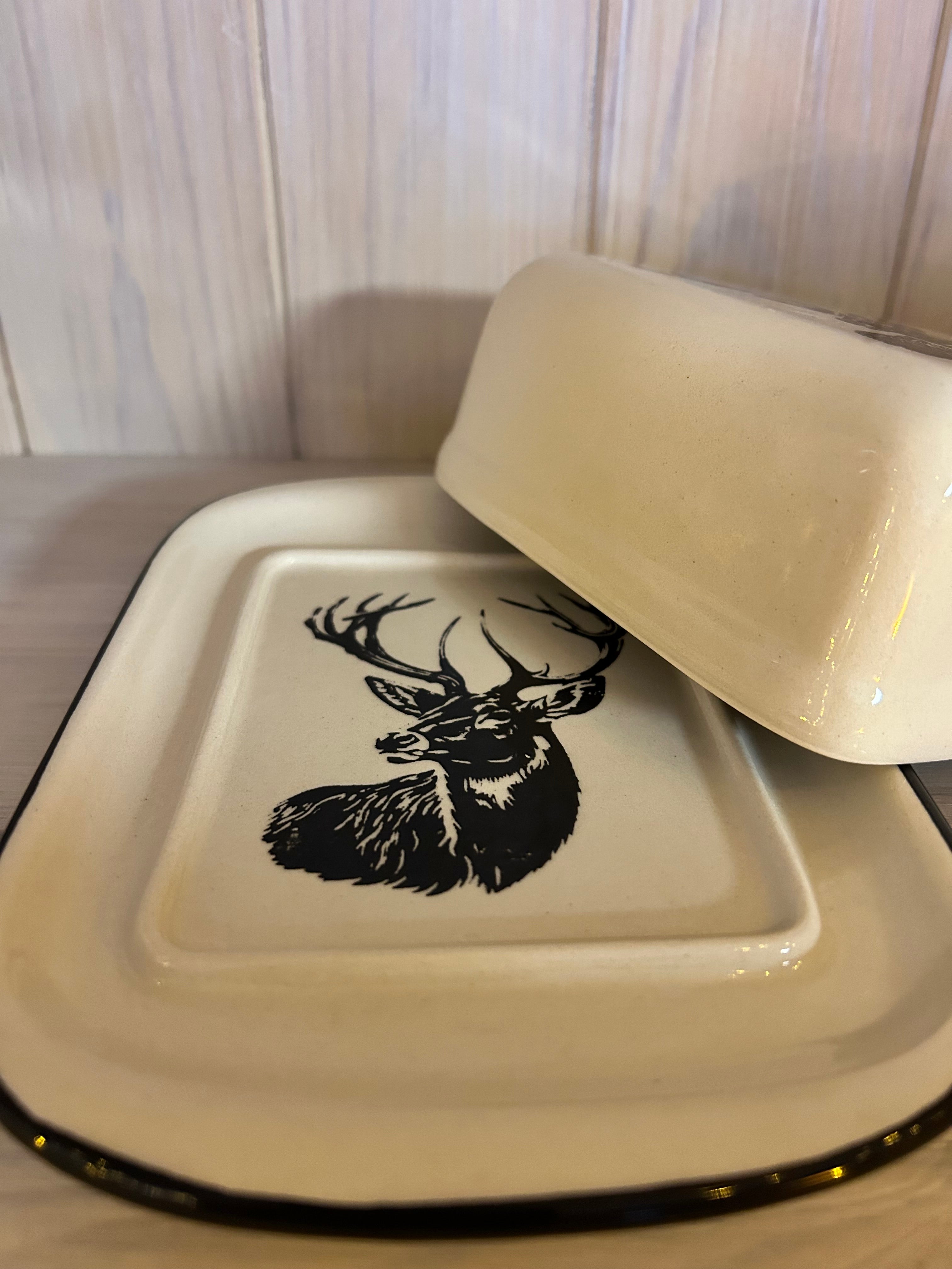 Butterschale Hirsch - auf Bestellung gefertigt