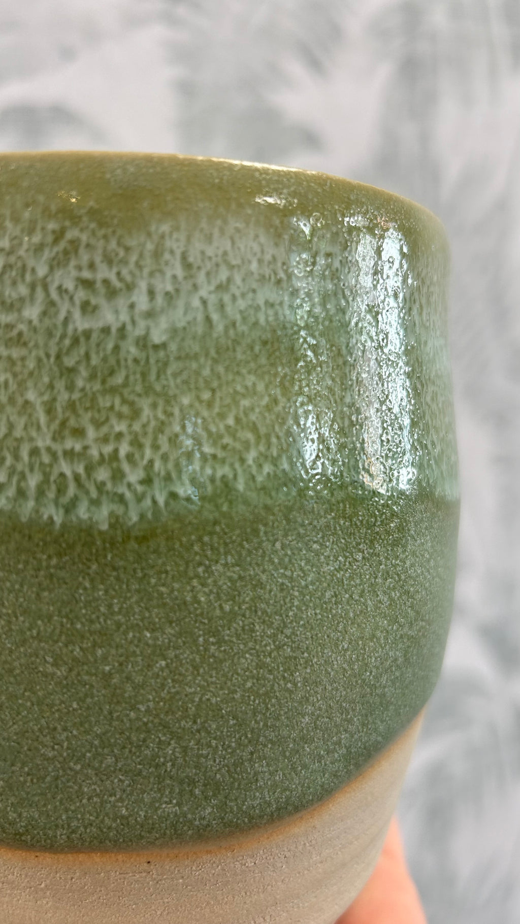 Gianna Ceramics handgemachte Vase groß grün