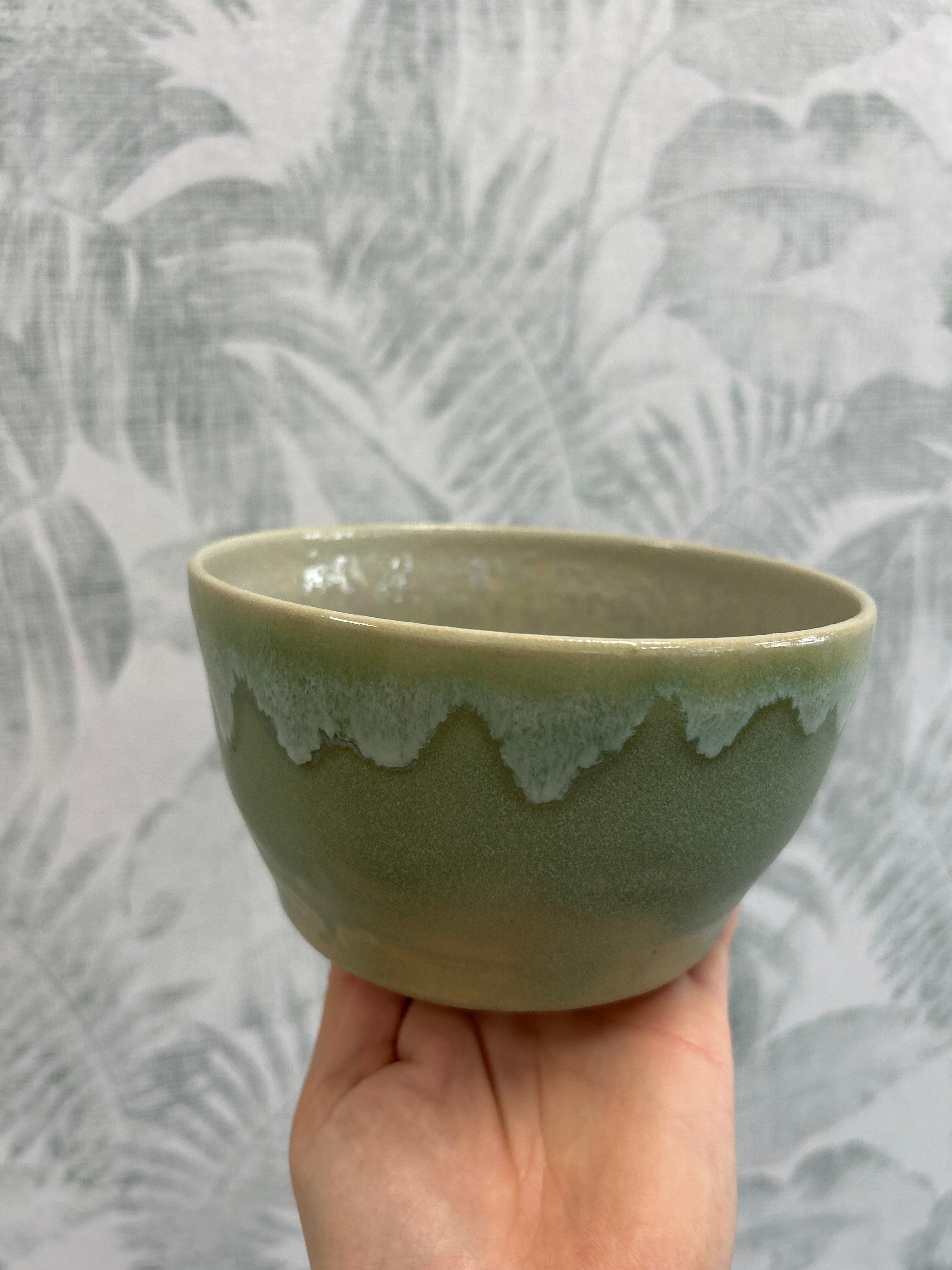 Gianna Ceramics handgemachte Schale Türkis hoch