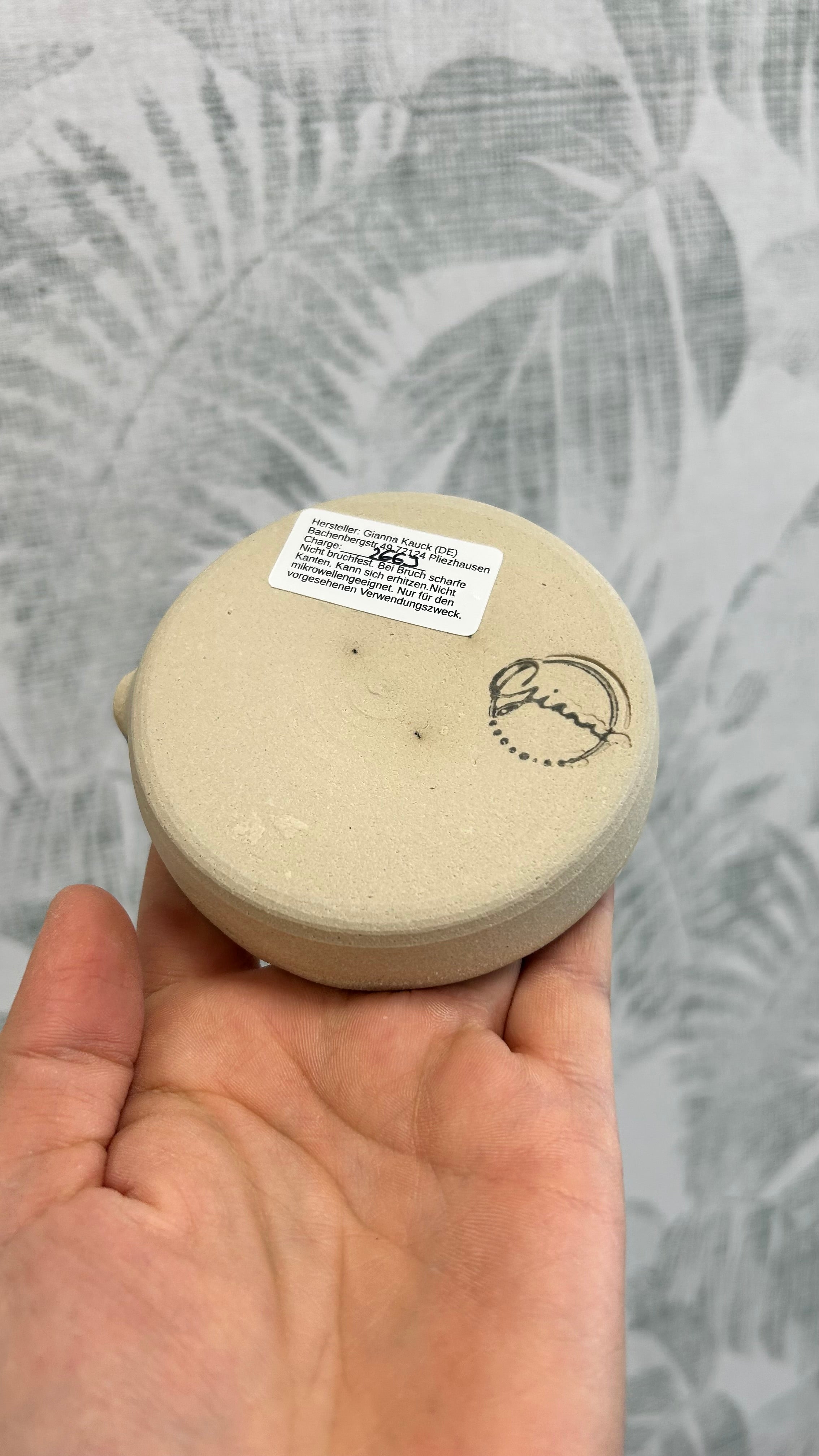 Gianna Ceramics handgemachte Keramikreibe Gletscher