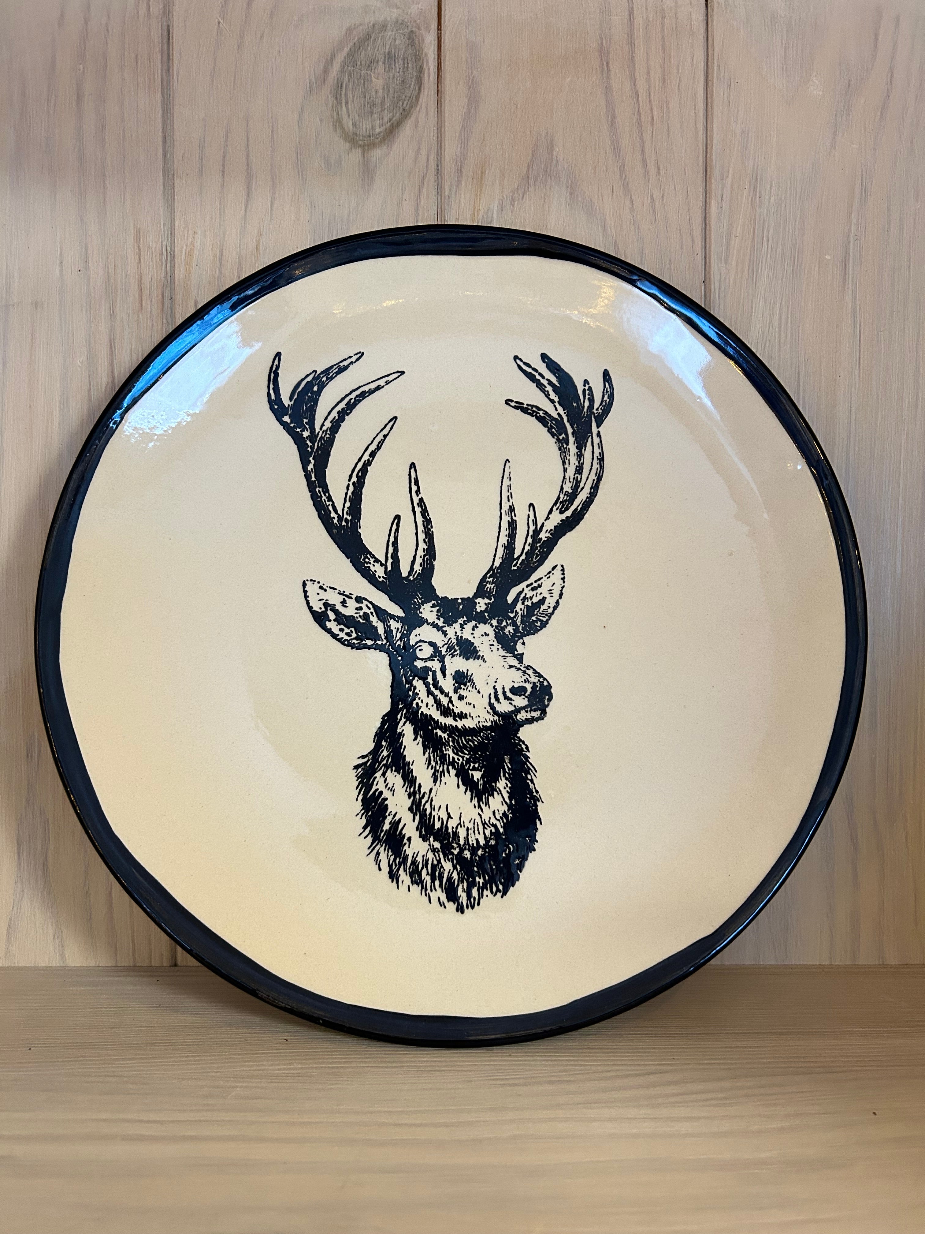 Teller Edelhirsch - auf Bestellung gefertigt