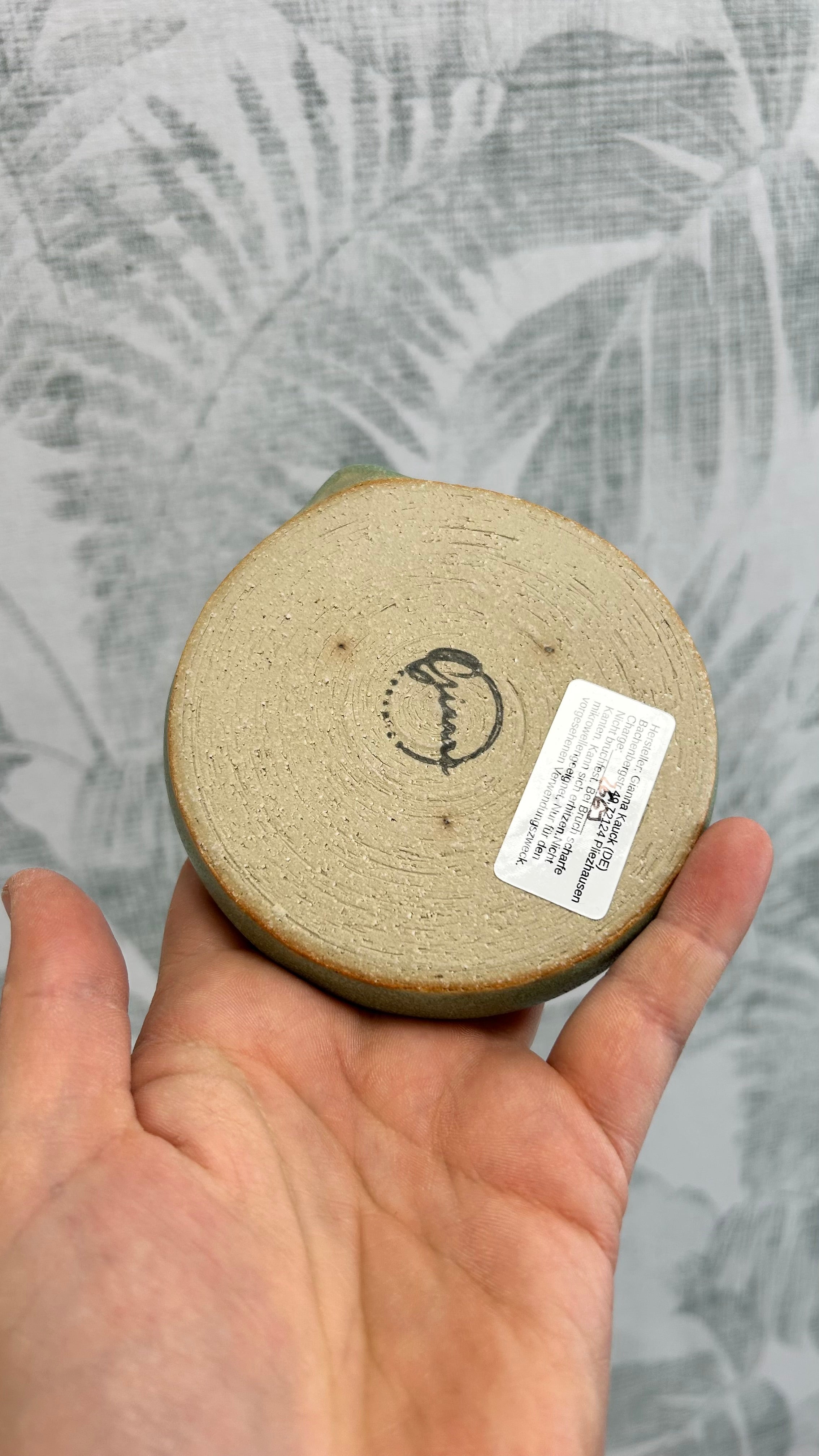 Gianna Ceramics handgemachte Keramikreibe Türkis klein