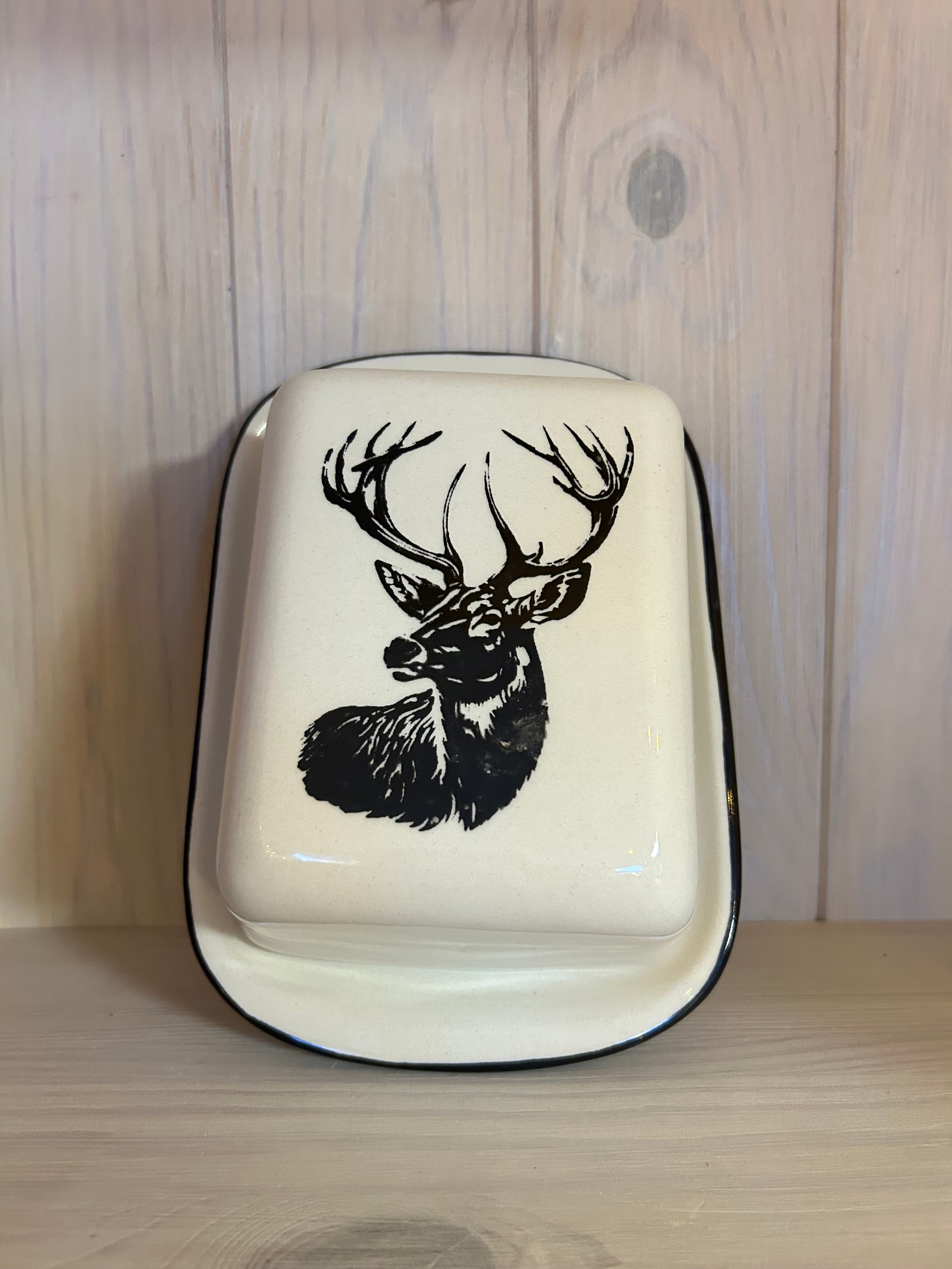 Butterschale Hirsch - auf Bestellung gefertigt