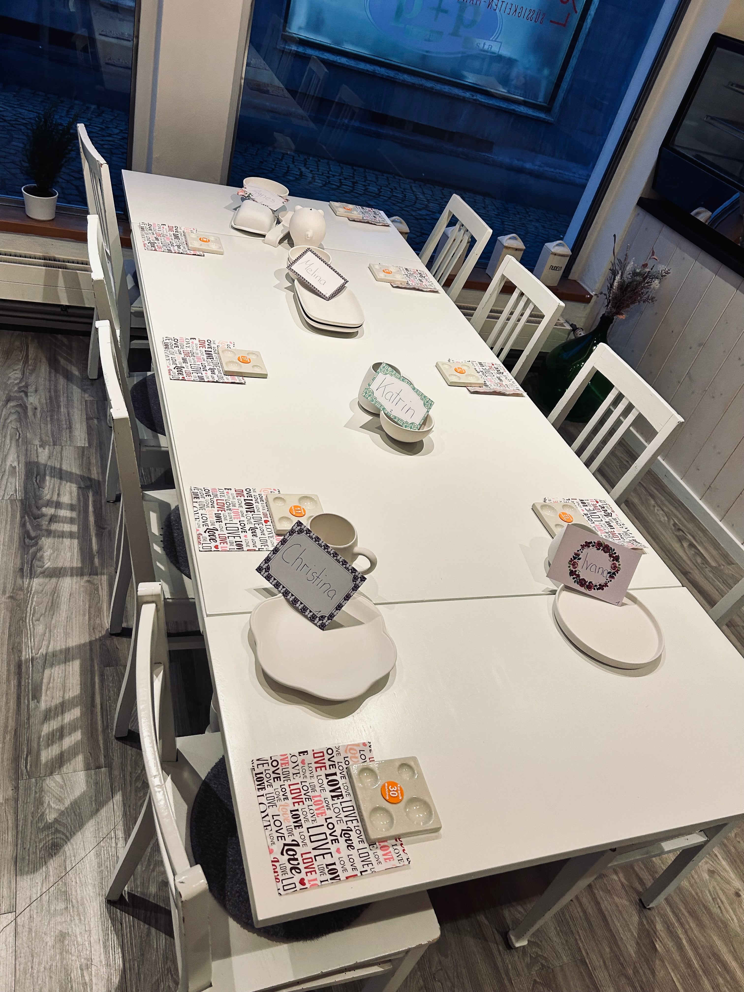 12.06. Keramik bemalen in Metzingen im Café Sahnehäubchen