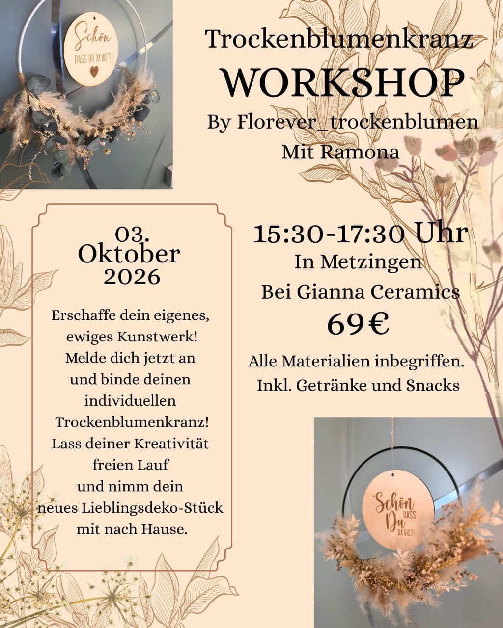Trockenblumenkranz binden 03.10.