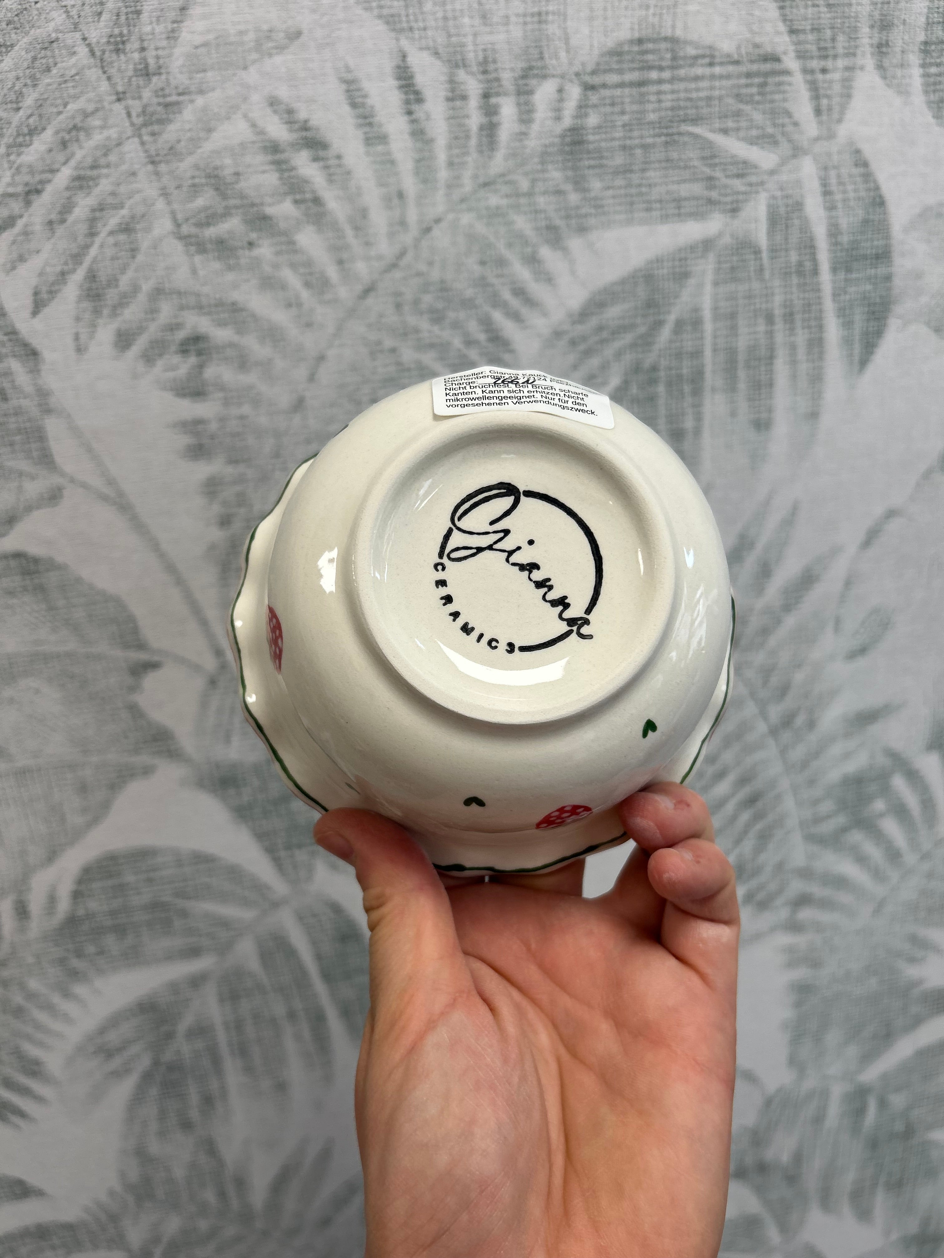 Gianna Ceramics Schälchen Erdbeeren wellig