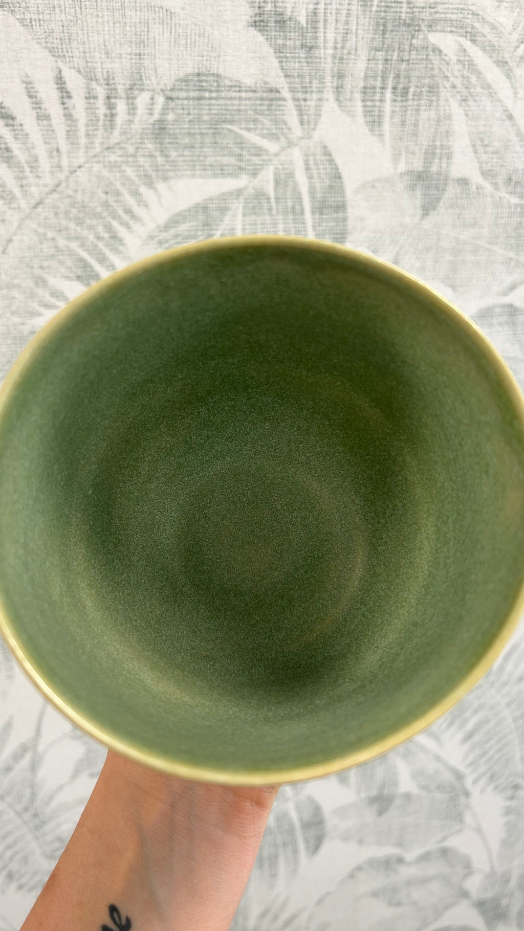 Gianna Ceramics handgemachte Vase groß grün
