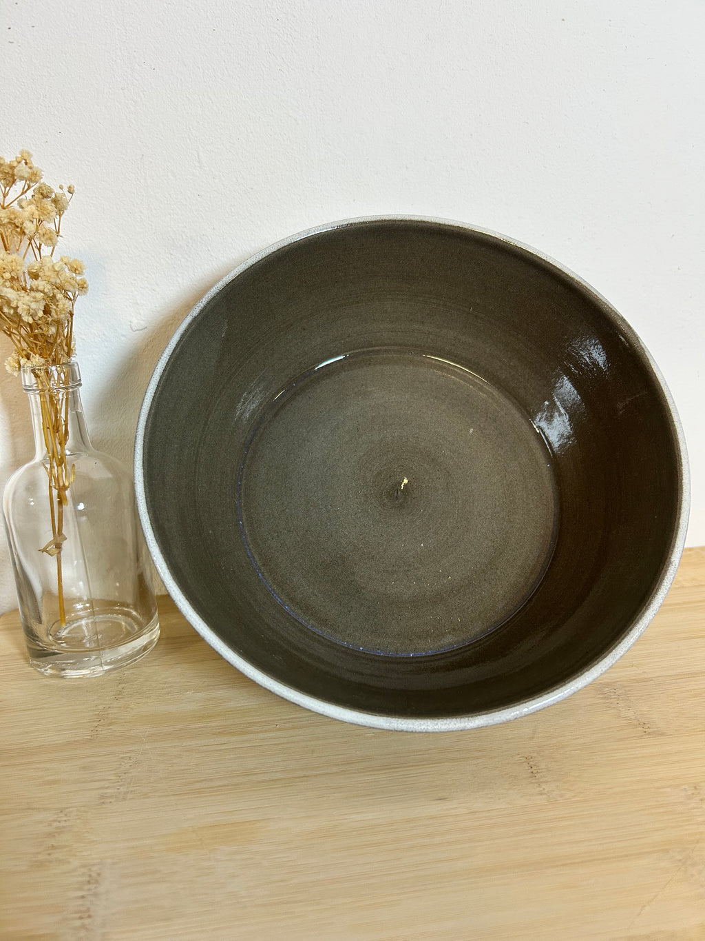 Salatschale Steinzeug mit Tropfen