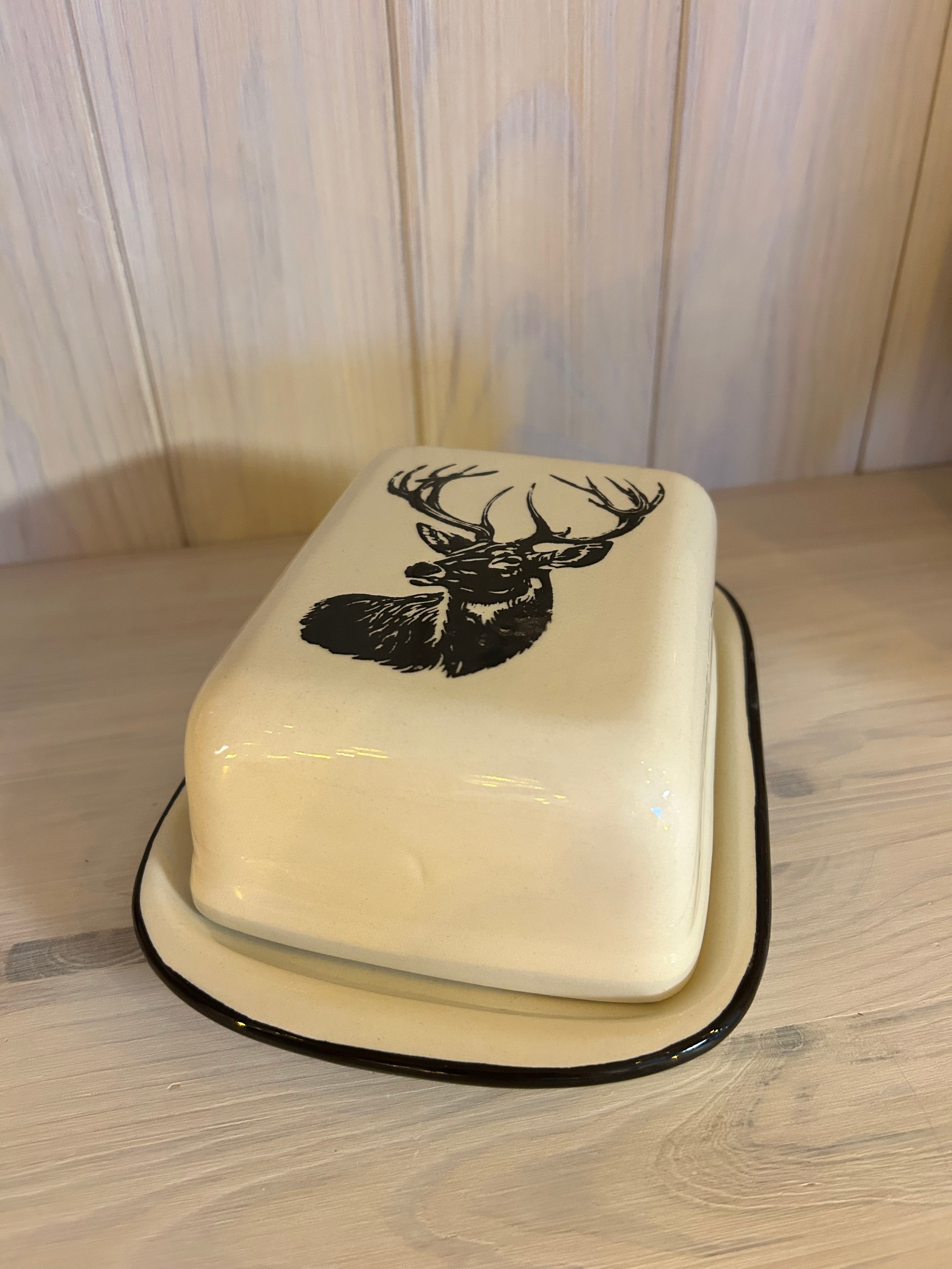 Butterschale Hirsch - auf Bestellung gefertigt