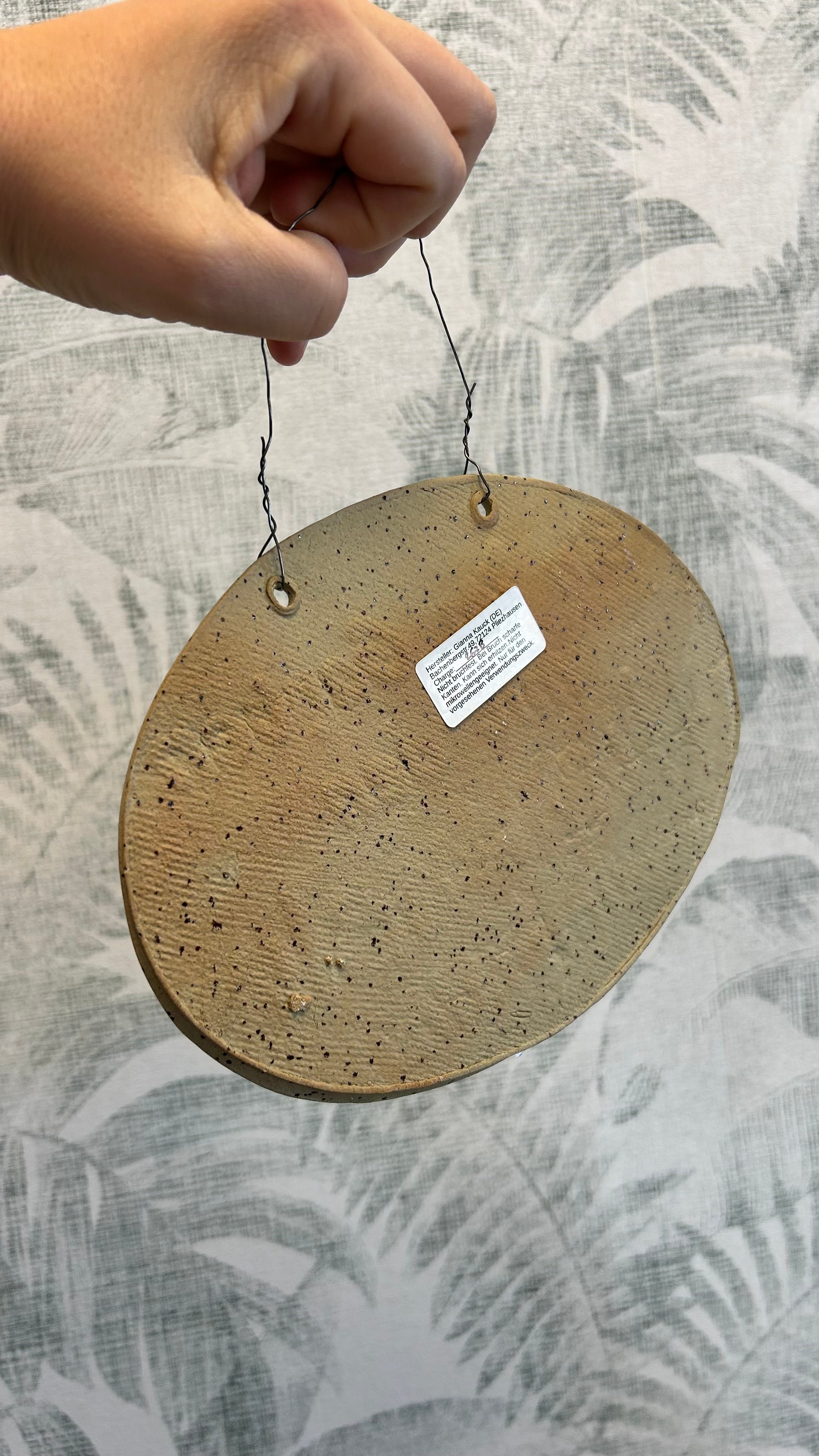 Gianna Ceramics handgemachtes Gartenschild Hummeln bummeln blau