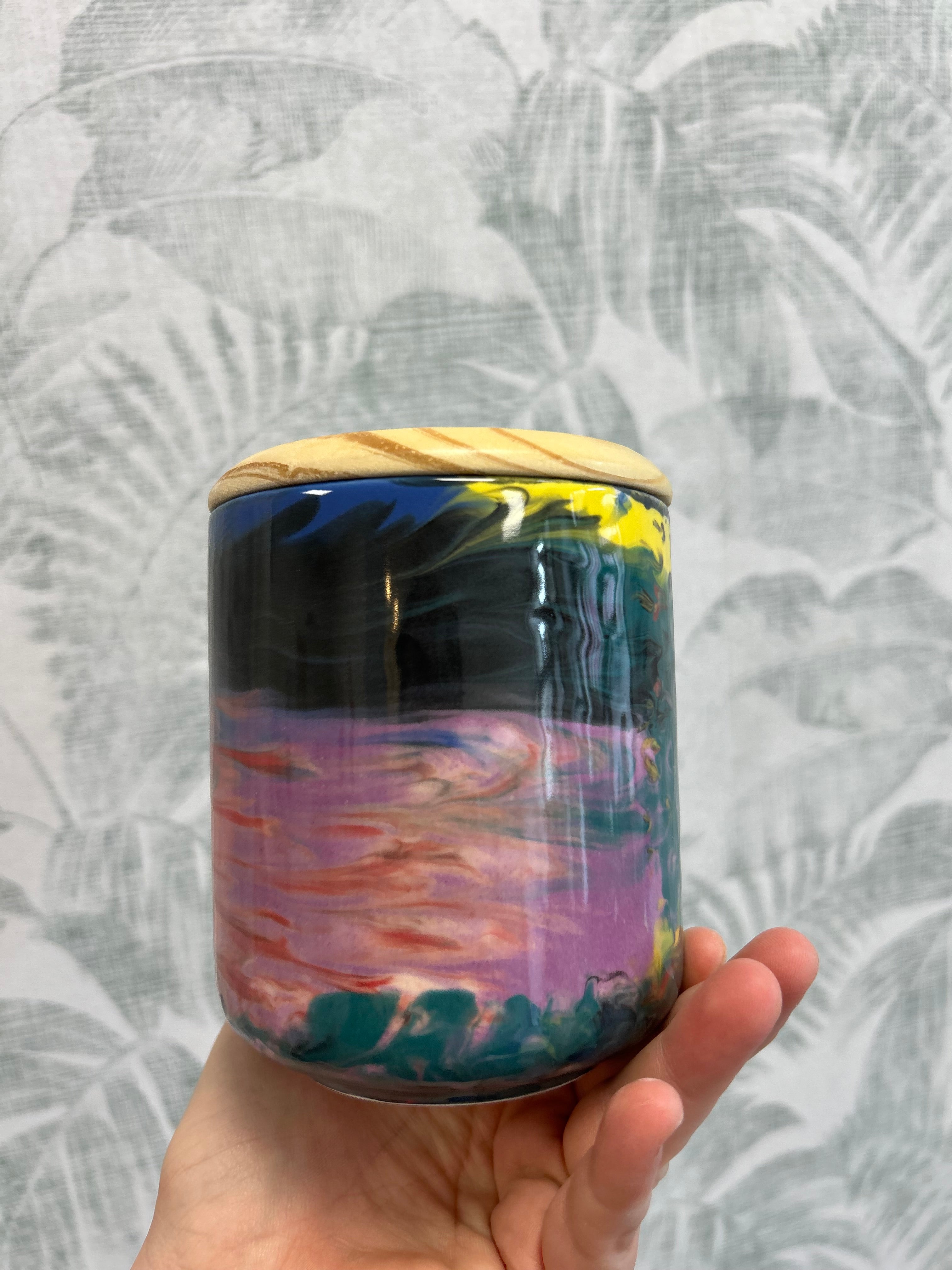 Gianna Ceramics Dose Marmor dunkel