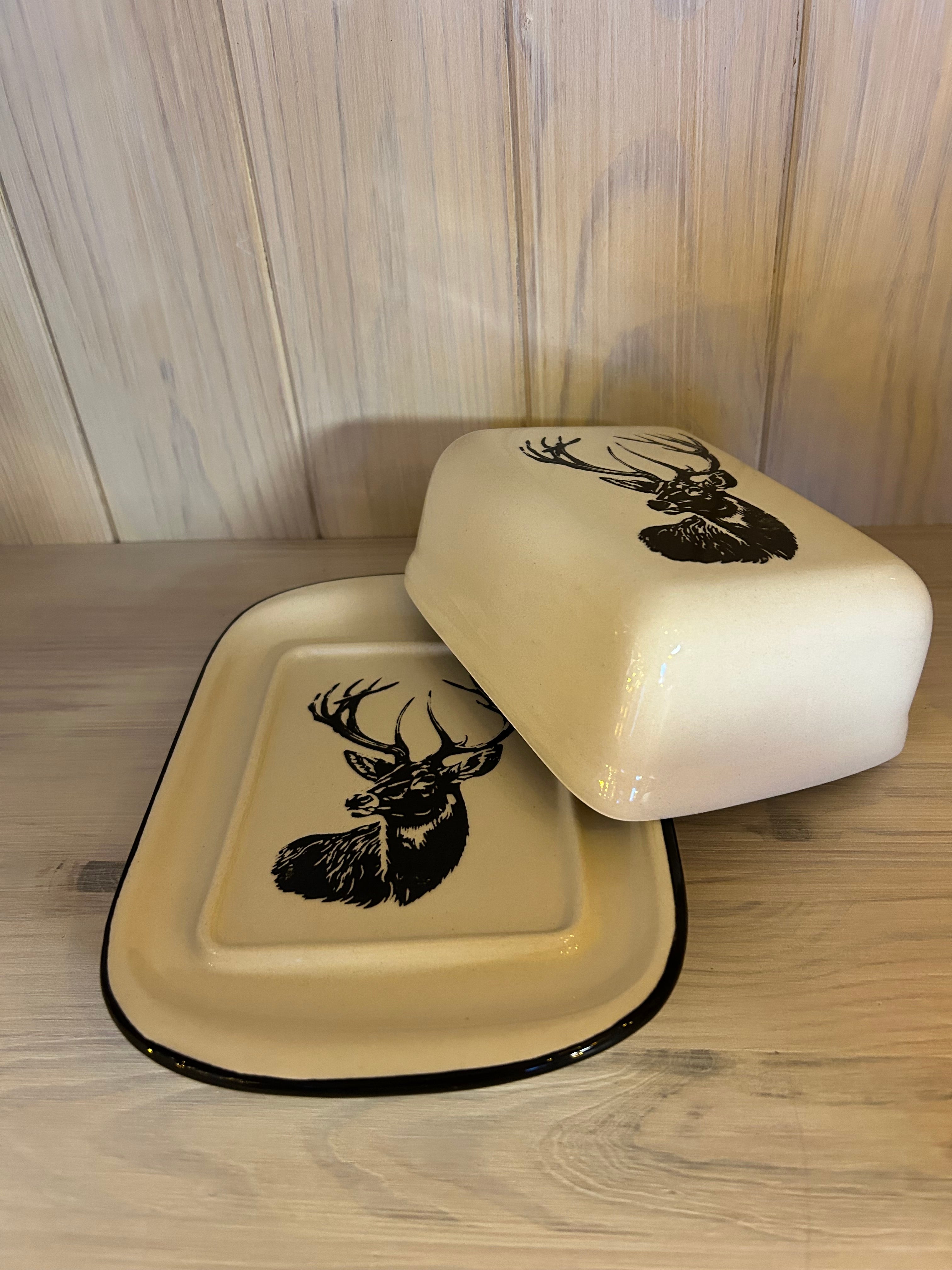 Butterschale Hirsch - auf Bestellung gefertigt