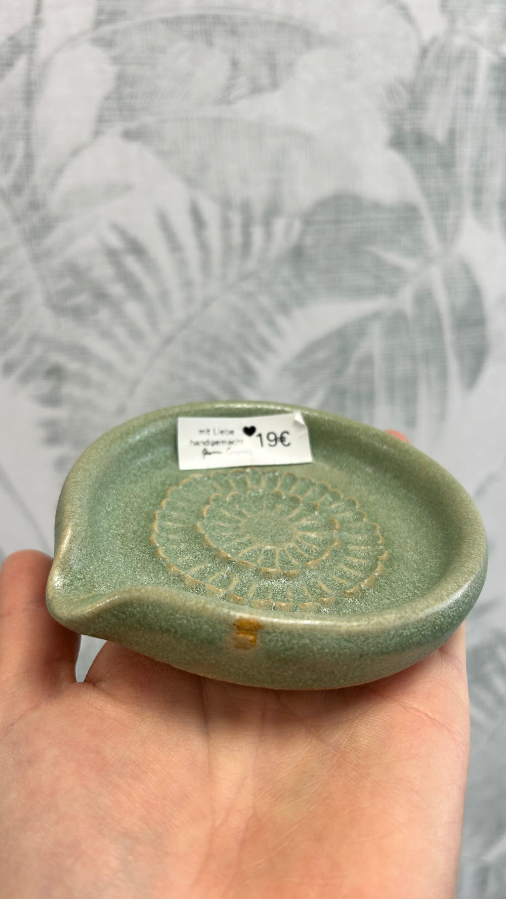 Gianna Ceramics handgemachte Keramikreibe Türkis klein