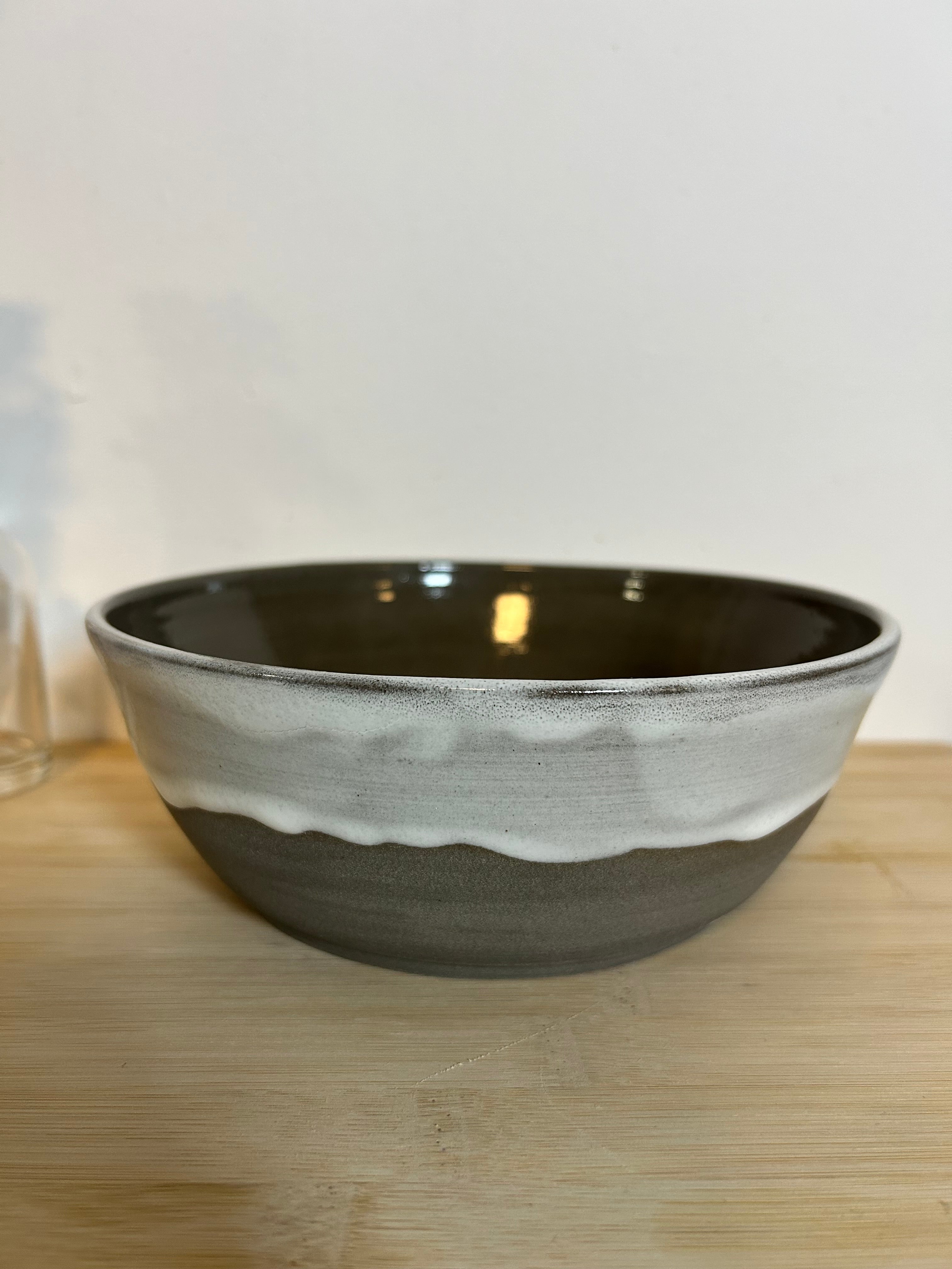 Salatschale Steinzeug mit Tropfen