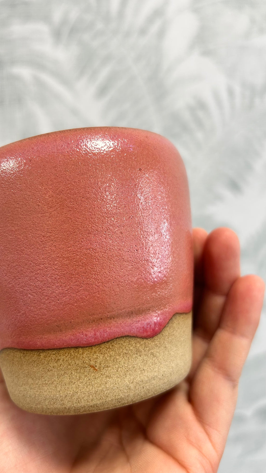 Gianna Ceramics handgemachter Kaffeebecher pink