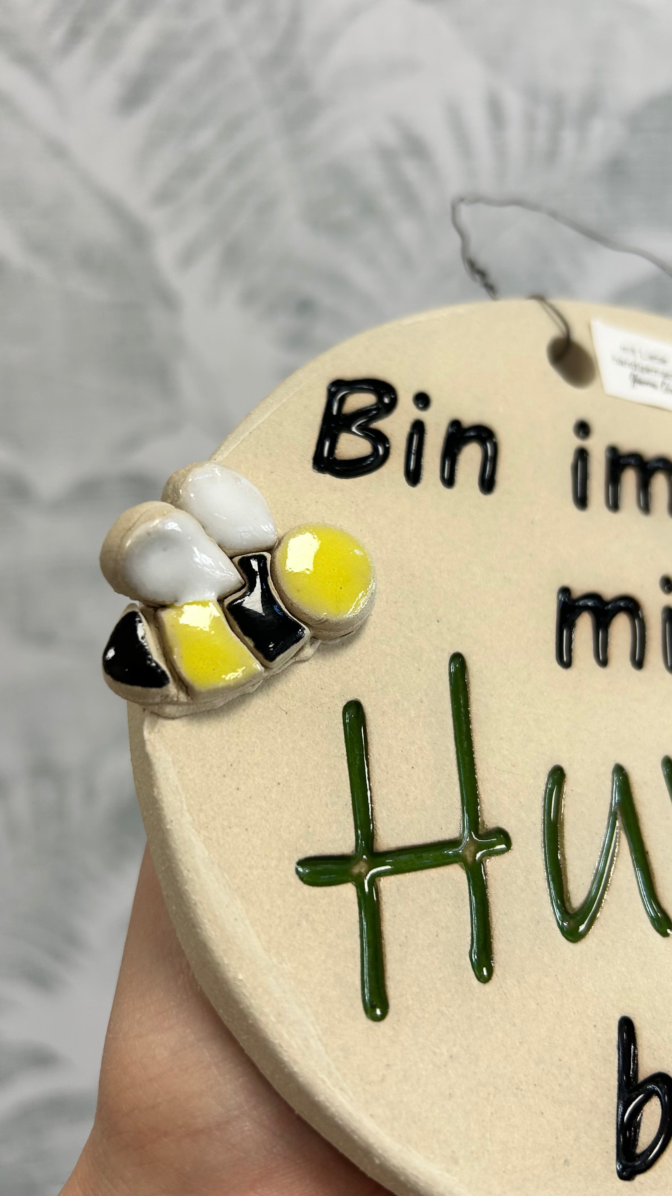 Gianna Ceramics handgemachtes Gartenschild Hummeln bummeln