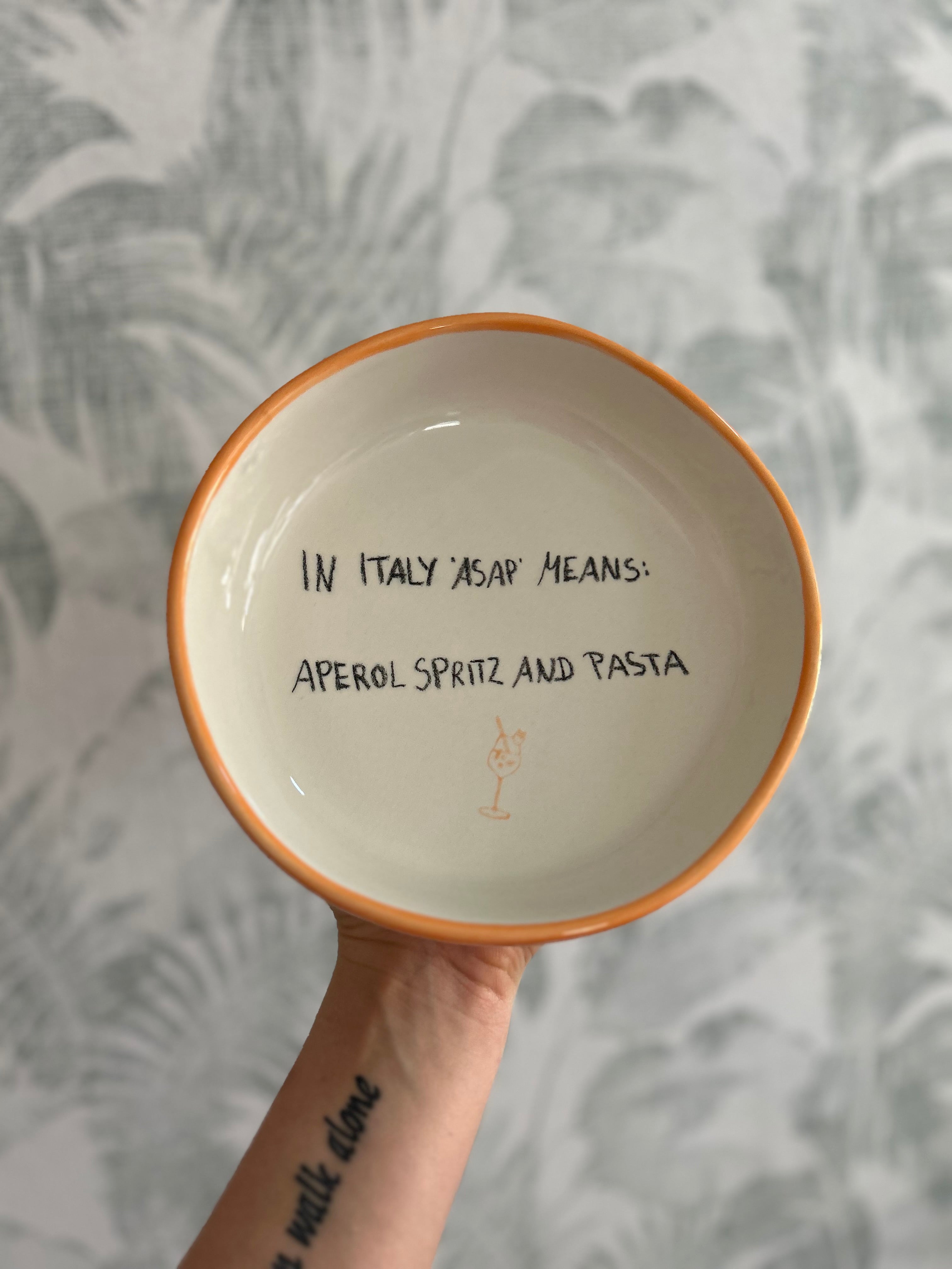 Gianna Ceramics Organische Schale Aperol