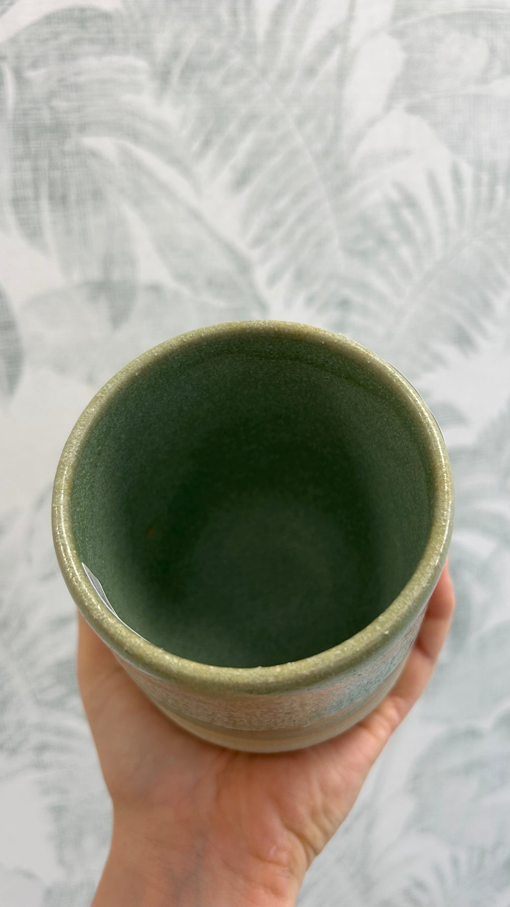 Gianna Ceramics handgemachte Vase klein grün
