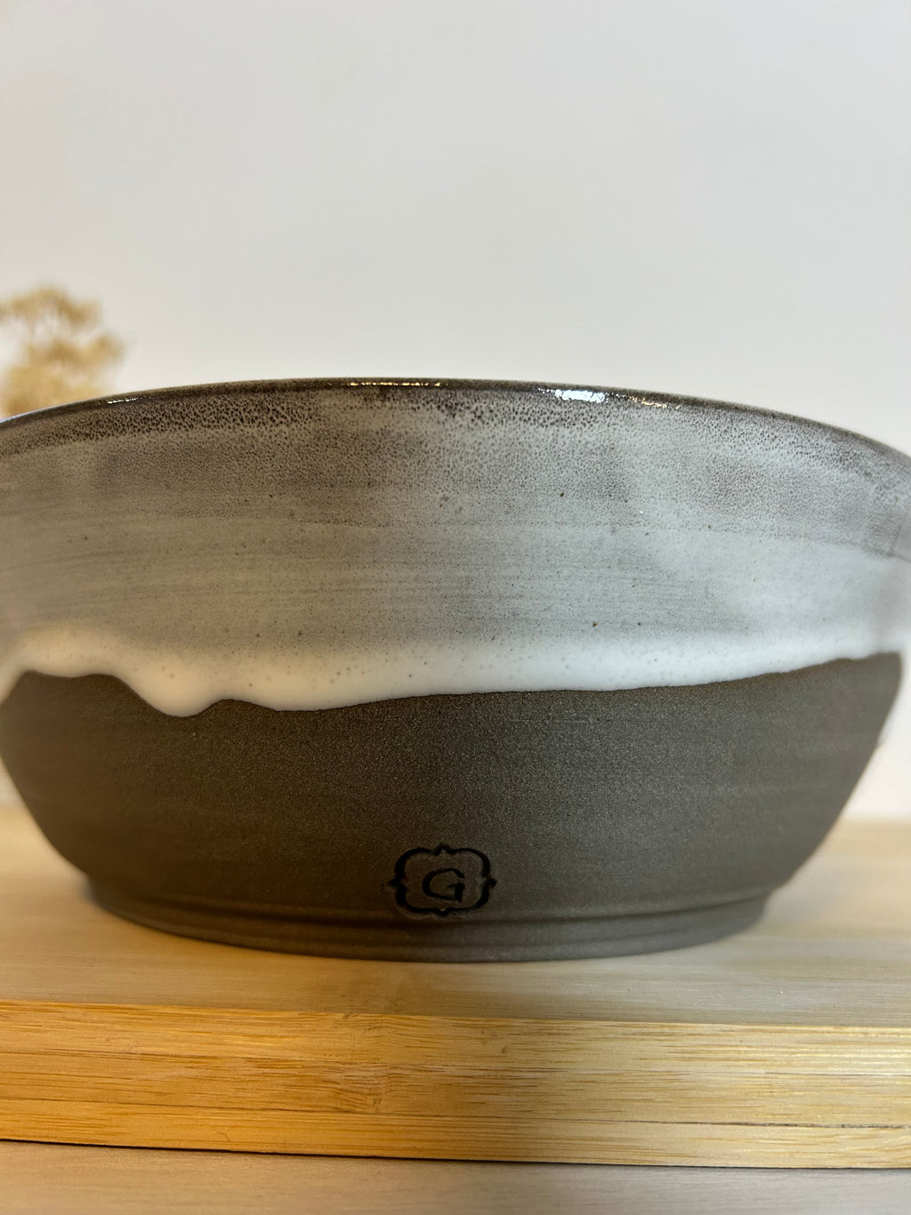 Salatschale Steinzeug mit Tropfen