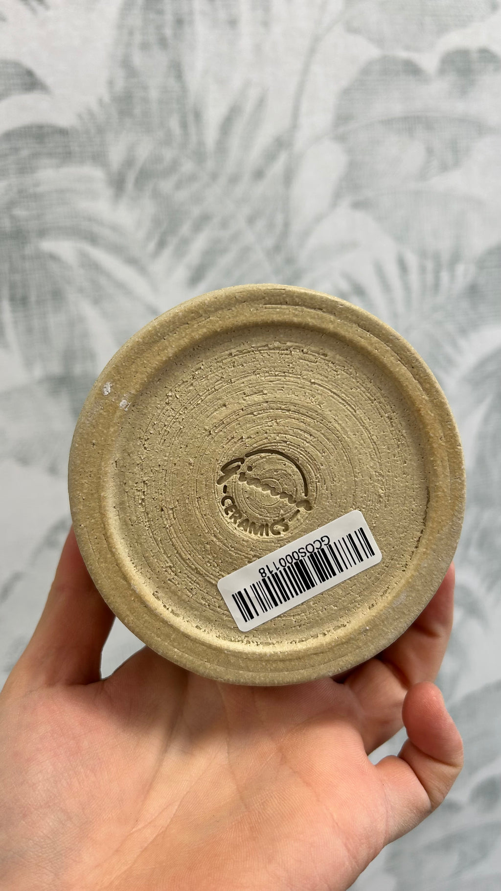 Gianna Ceramics handgemachte Vase klein grün