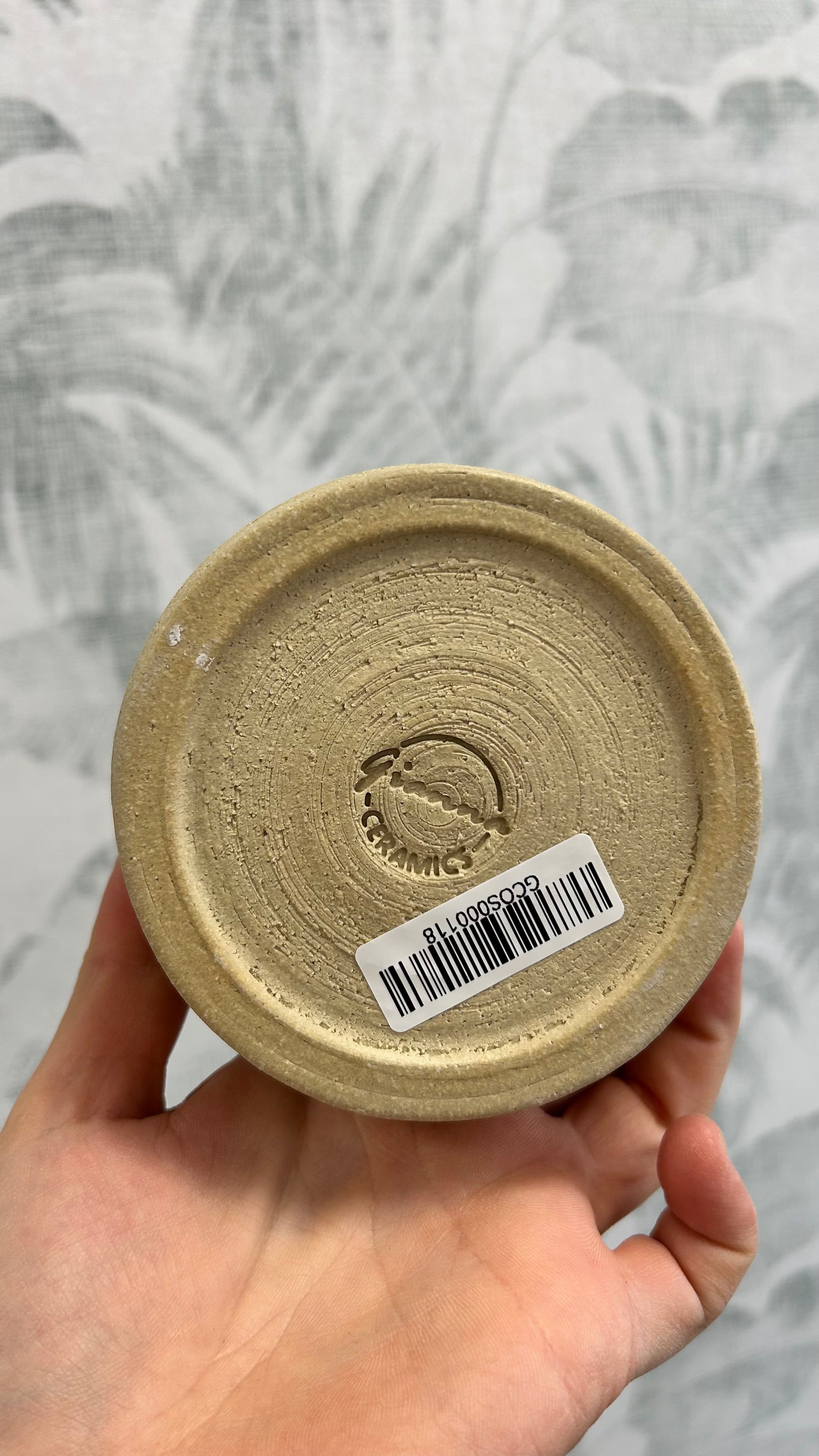 Gianna Ceramics handgemachte Vase klein grün
