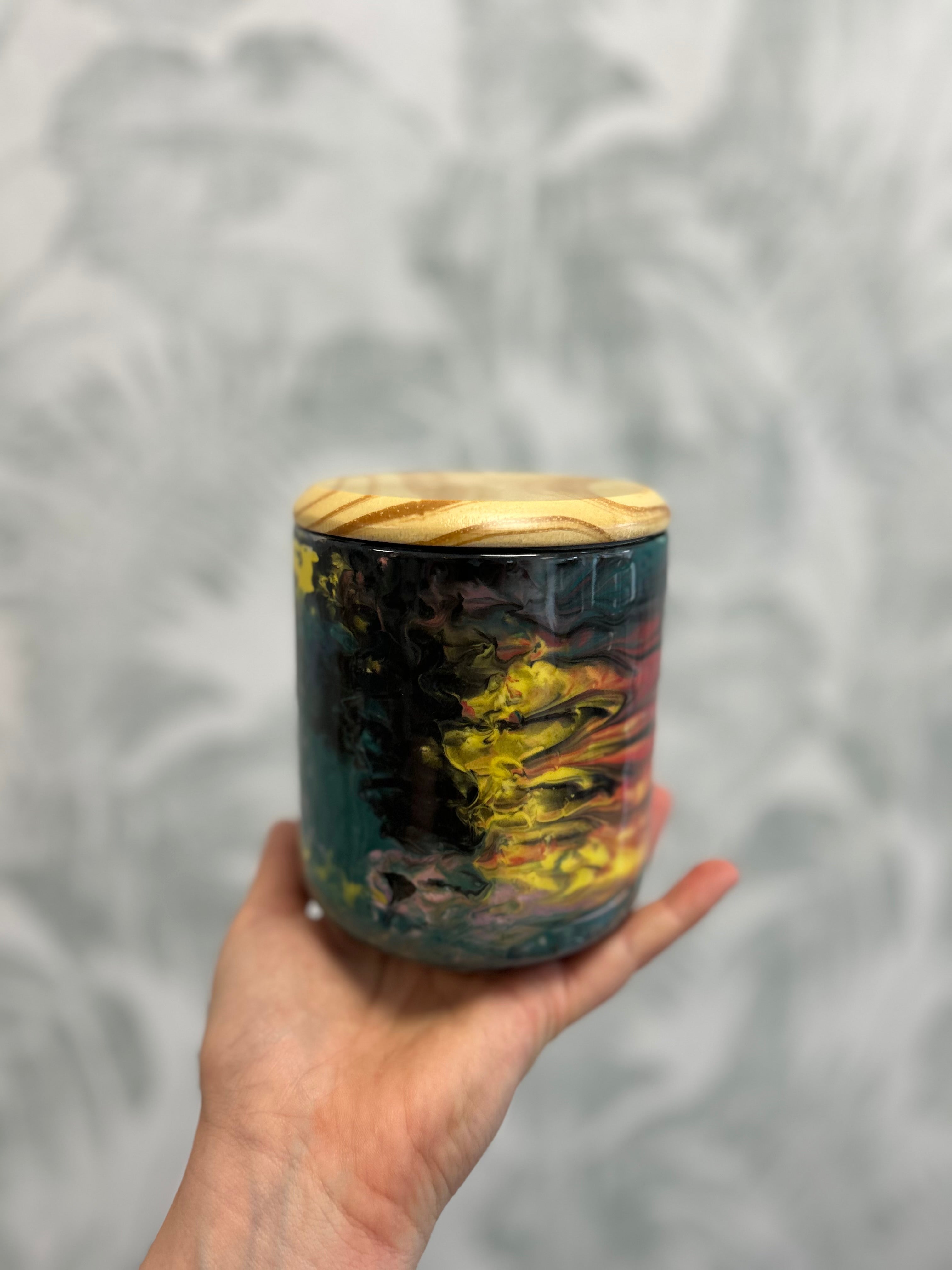 Gianna Ceramics Dose Marmor dunkel