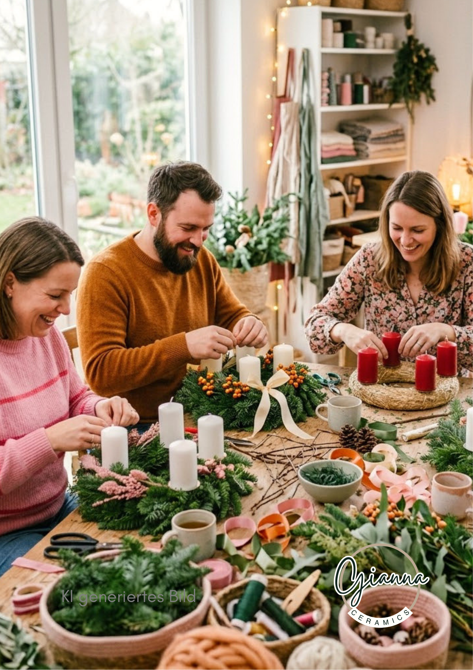 Adventskranz binden
