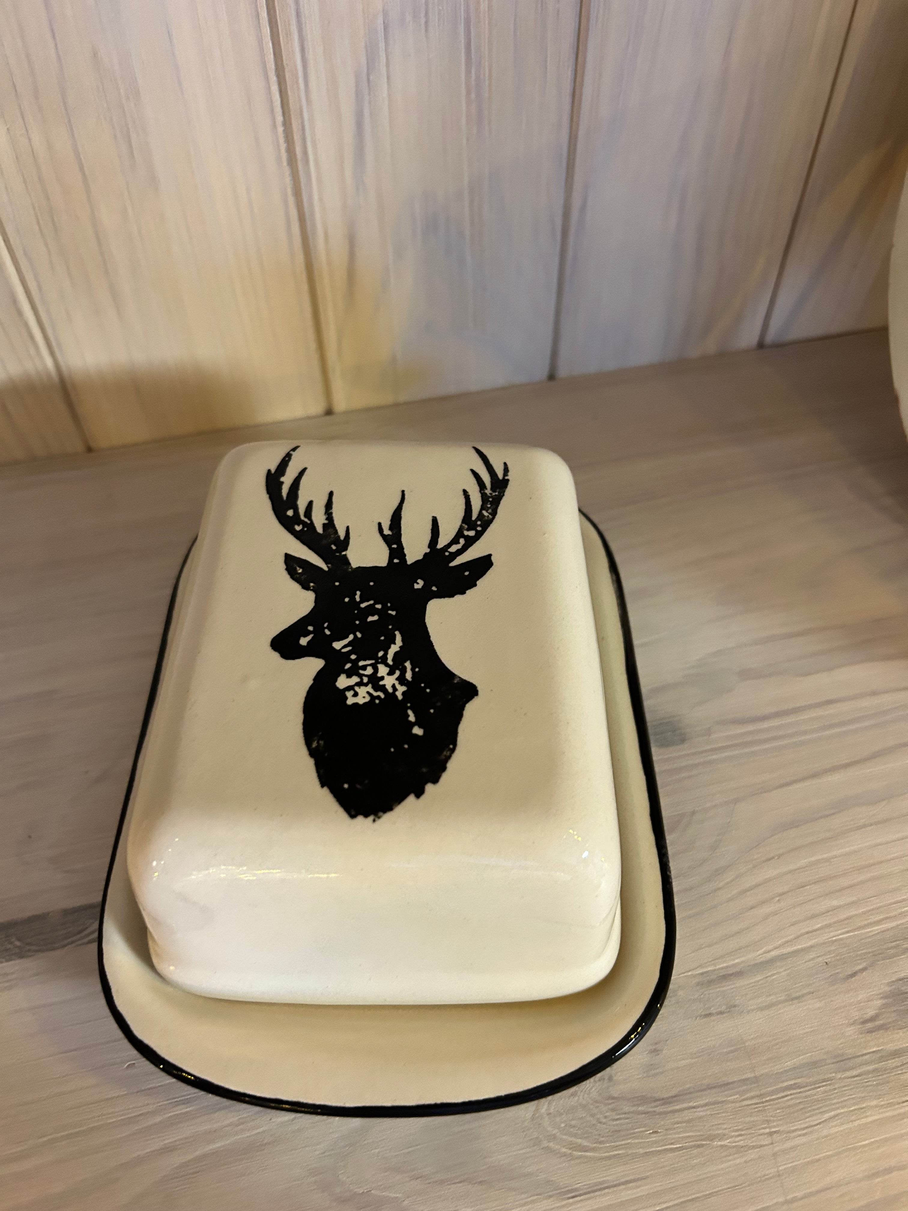 Butterschale Hirsch - auf Bestellung gefertigt