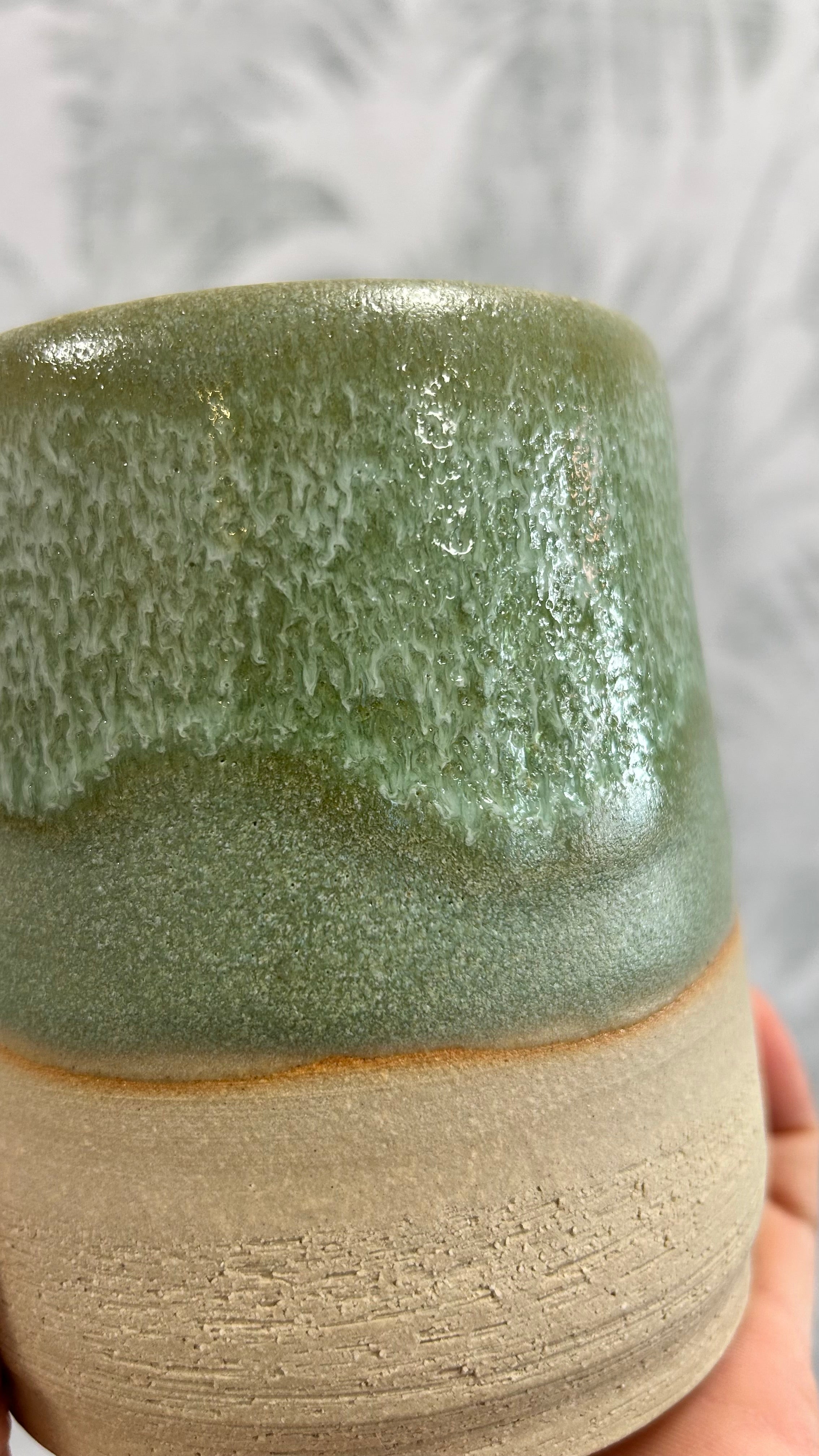 Gianna Ceramics handgemachte Vase klein grün