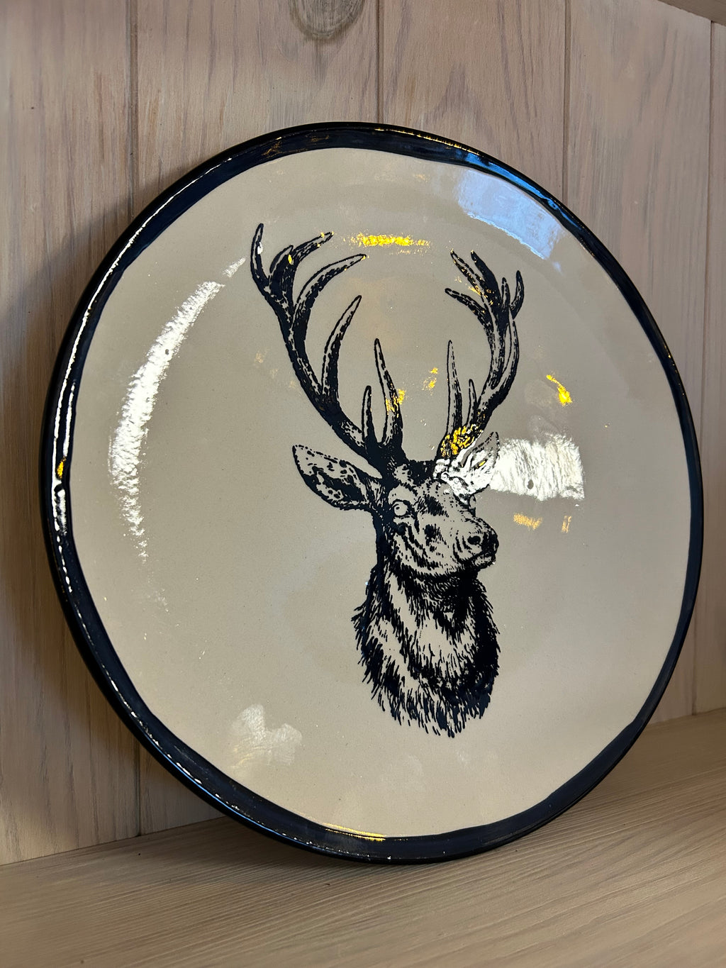Teller Edelhirsch - auf Bestellung gefertigt