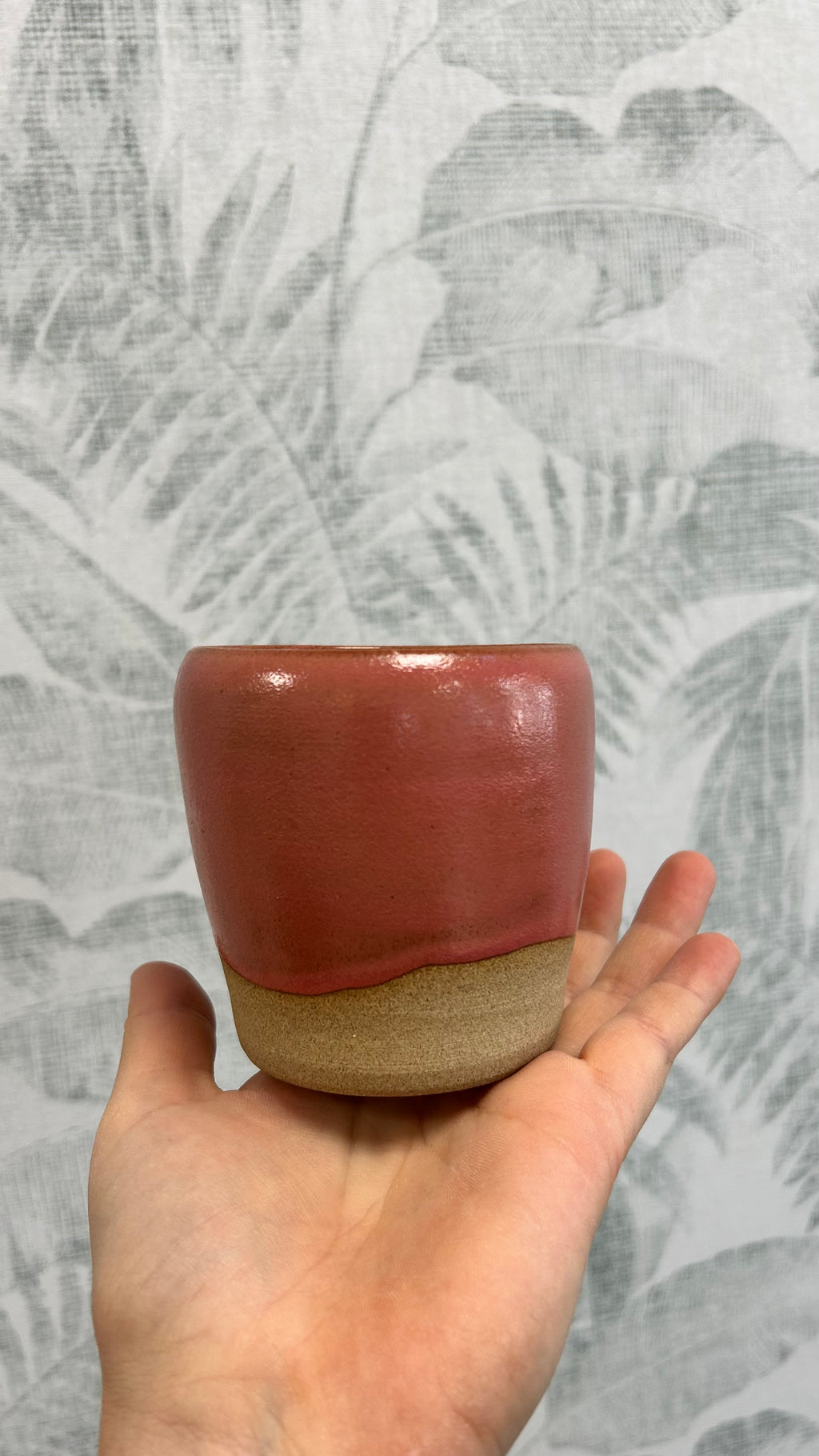 Gianna Ceramics handgemachter Kaffeebecher pink