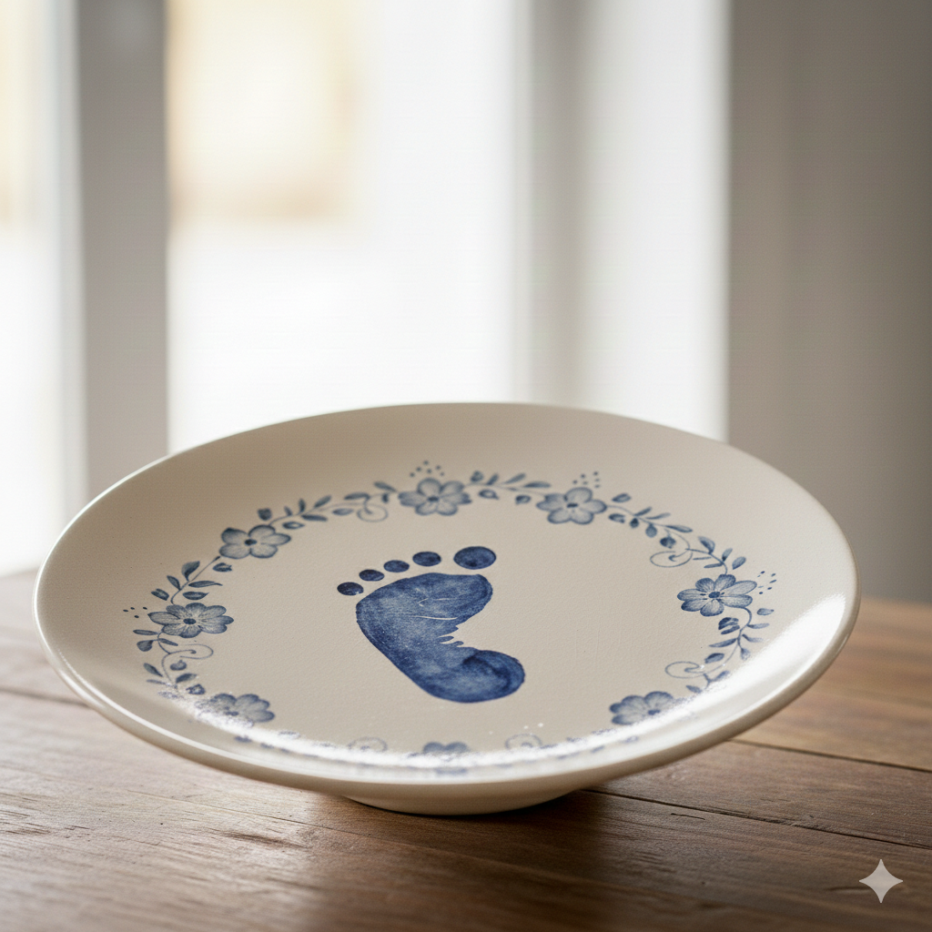 17.03. Baby Abdrücke auf Keramik