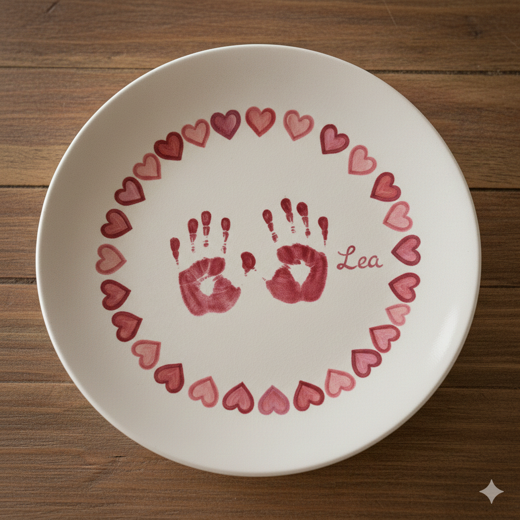 17.03. Baby Abdrücke auf Keramik