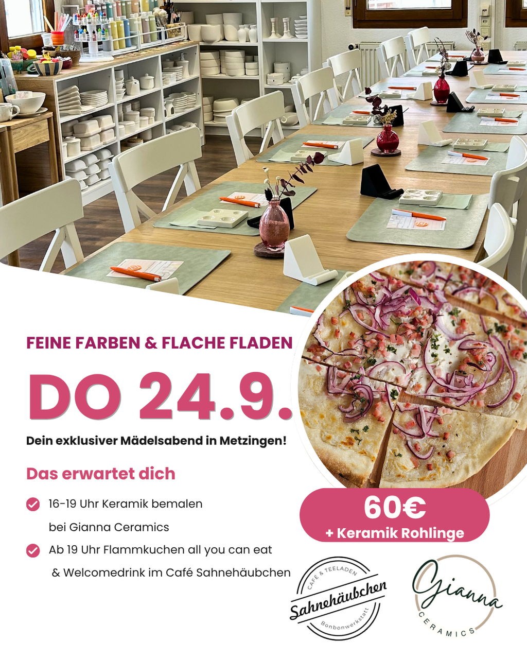Feine Farben & Flache Fladen 24.9.