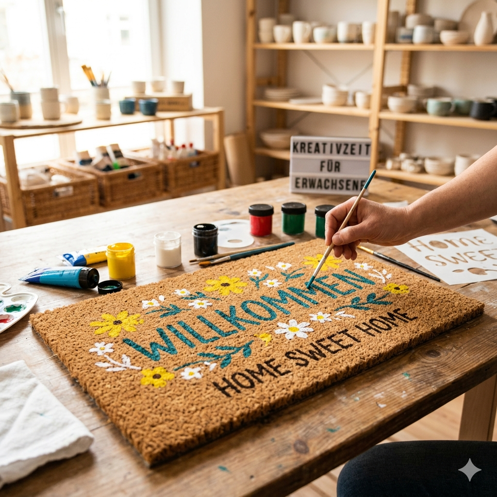 Fußmatte bemalen 18.09.