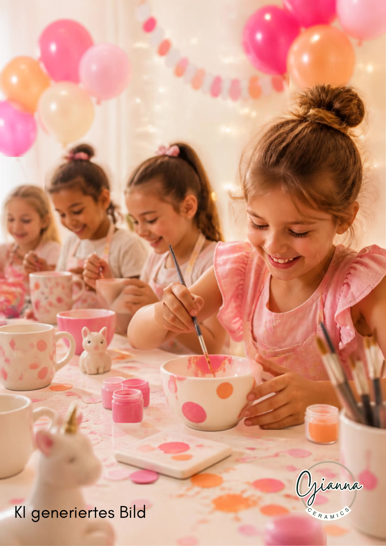 Kindergeburtstag Keramik bemalen