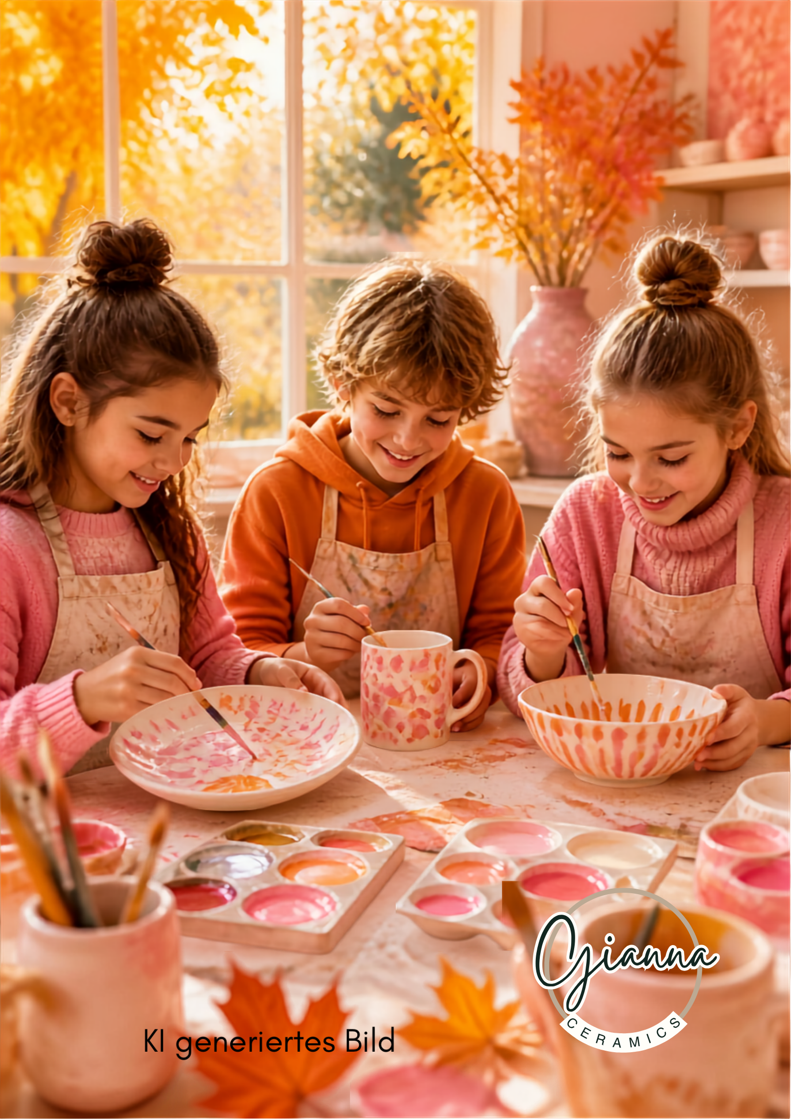 Herbstferien Keramik bemalen für Kids