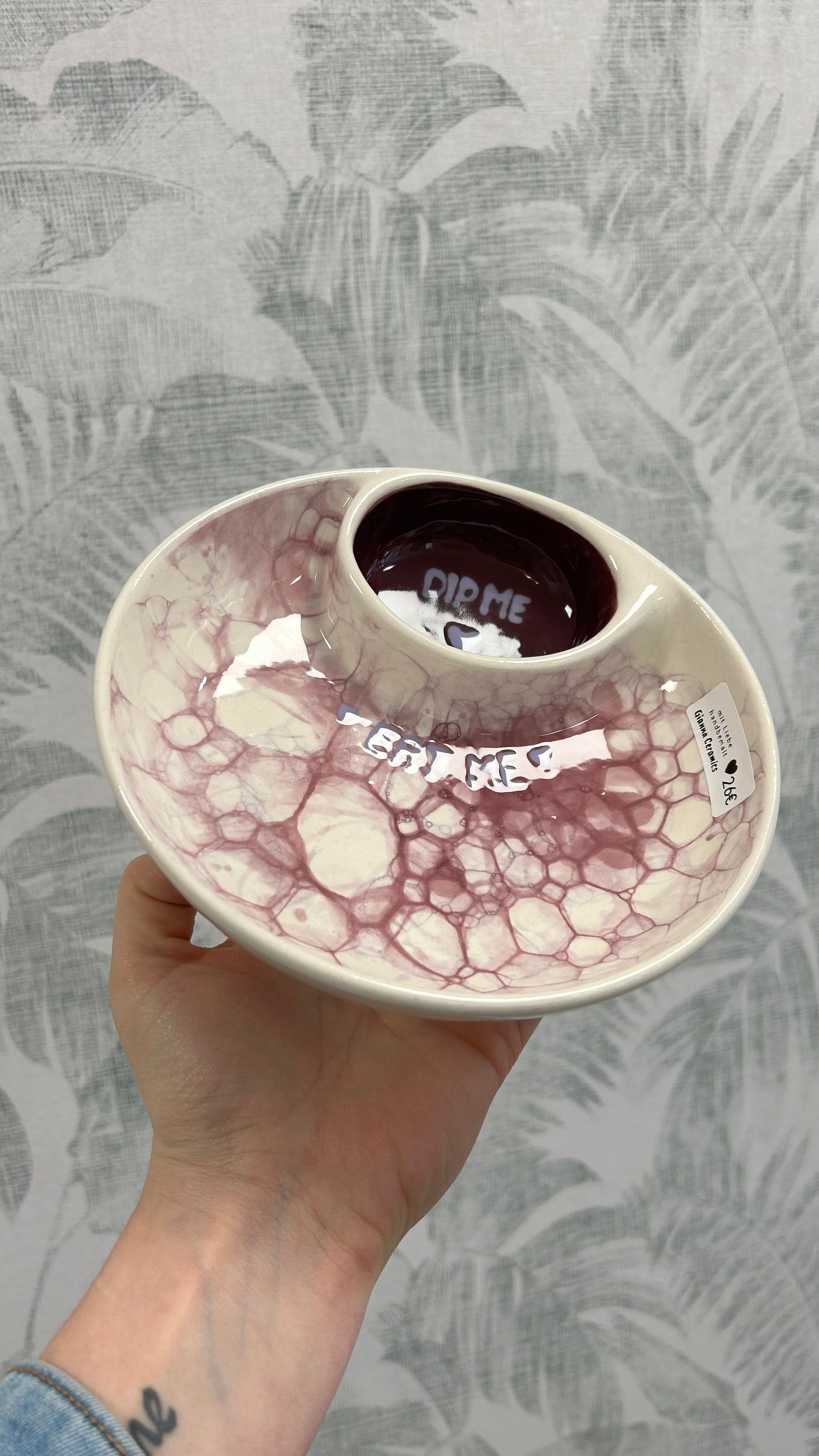 Gianna Ceramics Chip & Dip Bowl lila